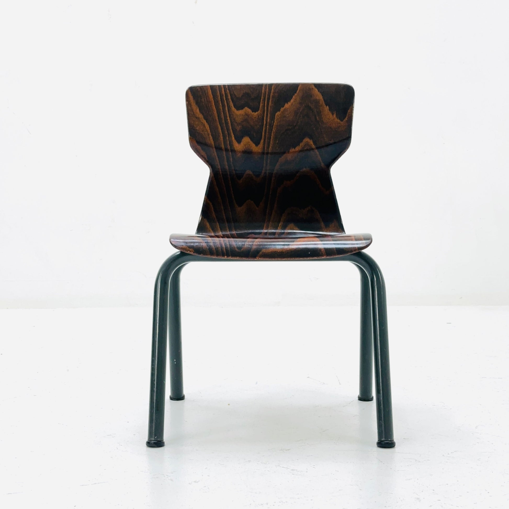 Industrial children’s school chair model 6407 in plywood -metal by Galvanitas & Eromes 1960s