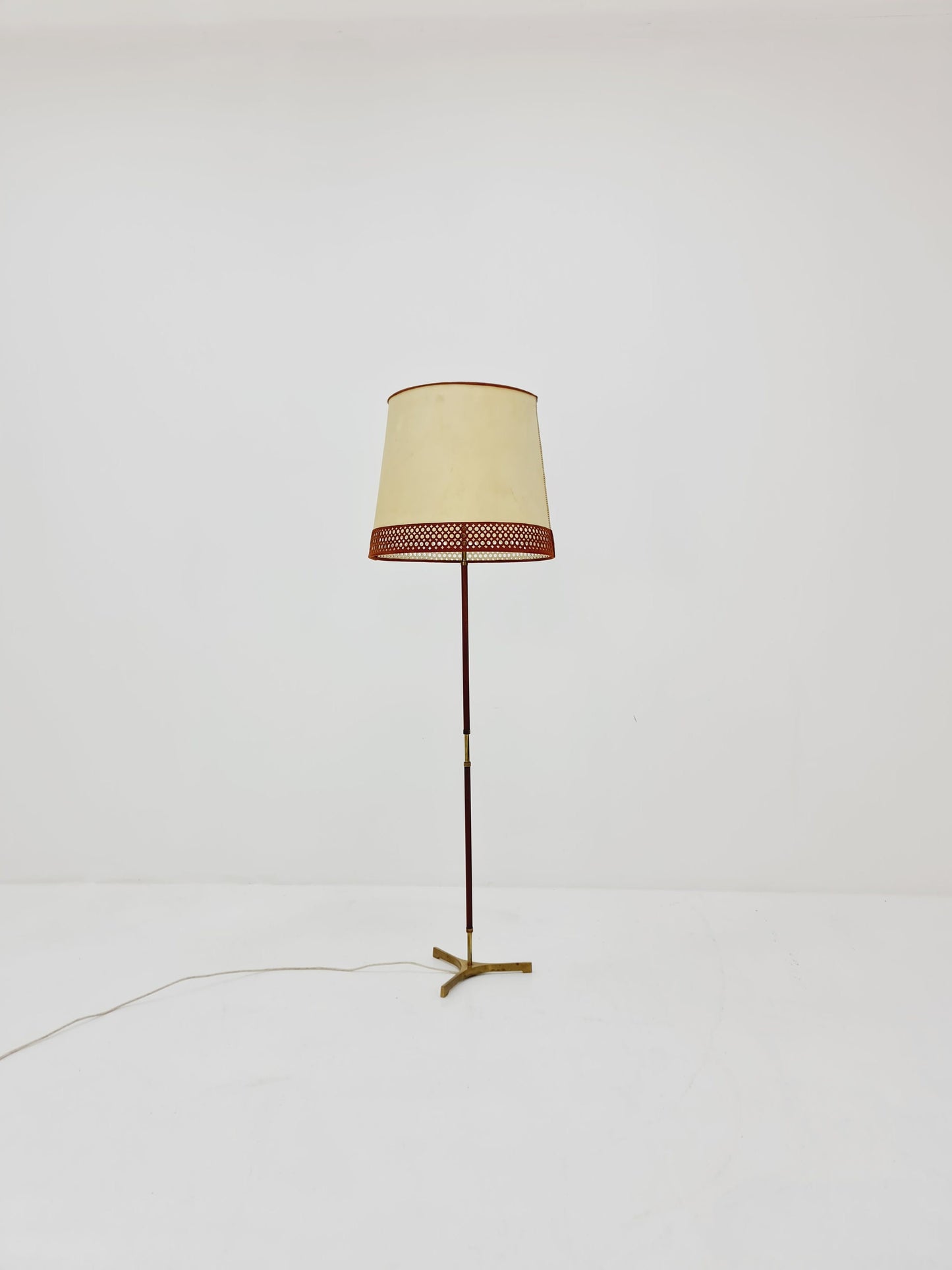 Rare Tripod Mid century German floor lamp Brass 1960s