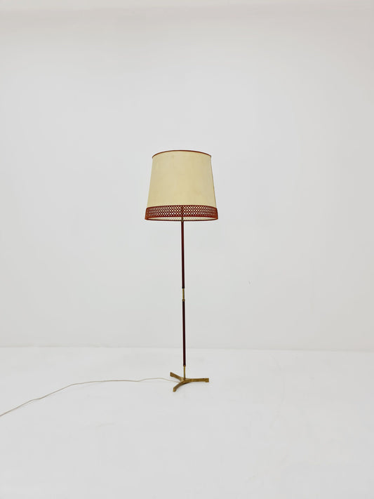 Rare Tripod Mid century German floor lamp Brass 1960s