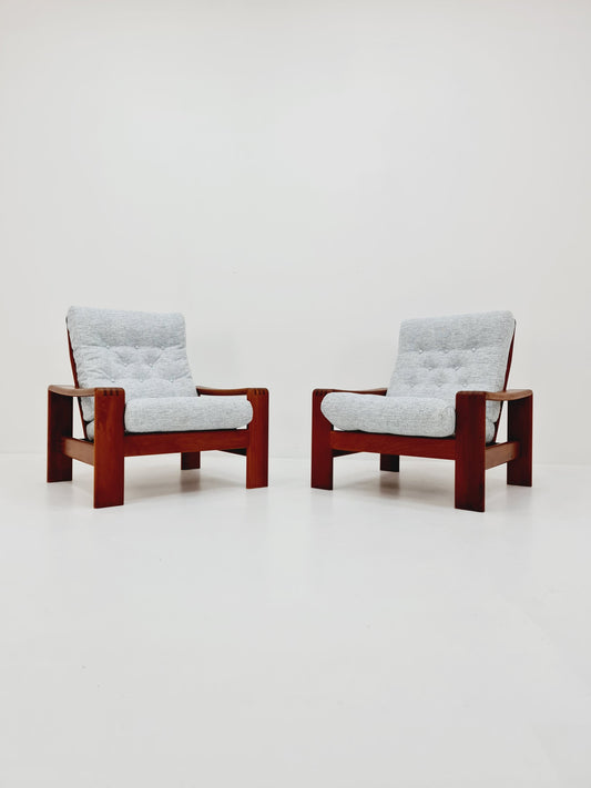 Mid Century Armchairs teak by EMC Denmark Set of 2