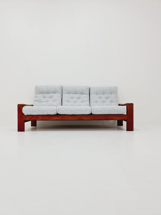 Mid Century couch in teak 3-Seater Sofa by EMC Denmark 1960