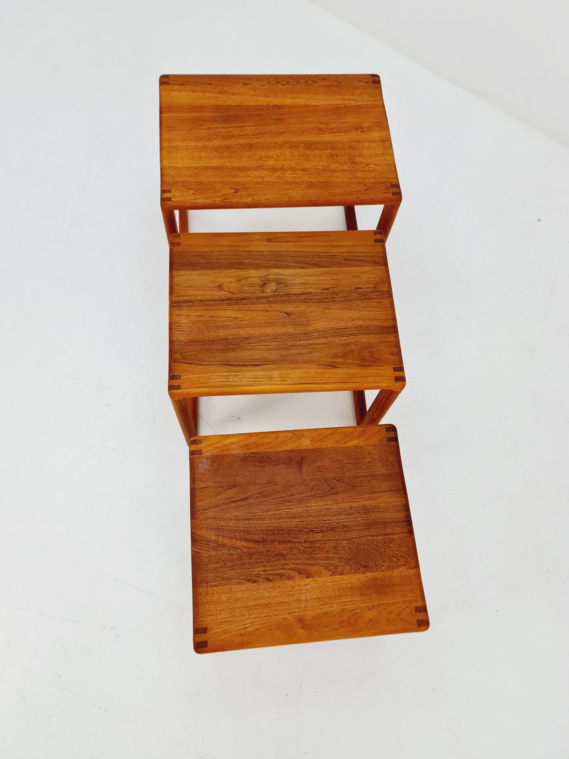 Midcentury danish Solid teak nesting tables/ side tables by Salin Möbler, 1960s