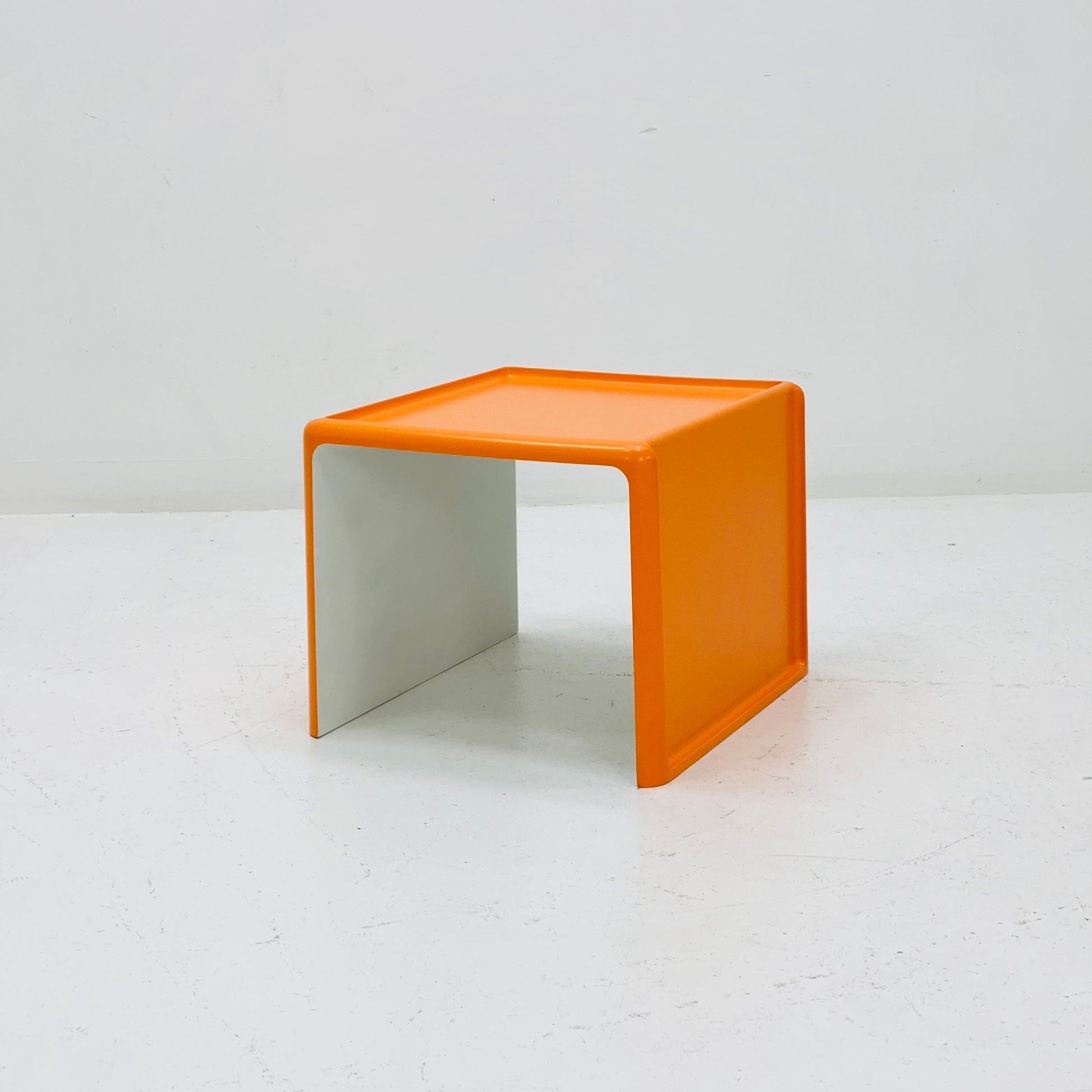 Space age orange white Nesting table by Peter Ghyczy, 1960s