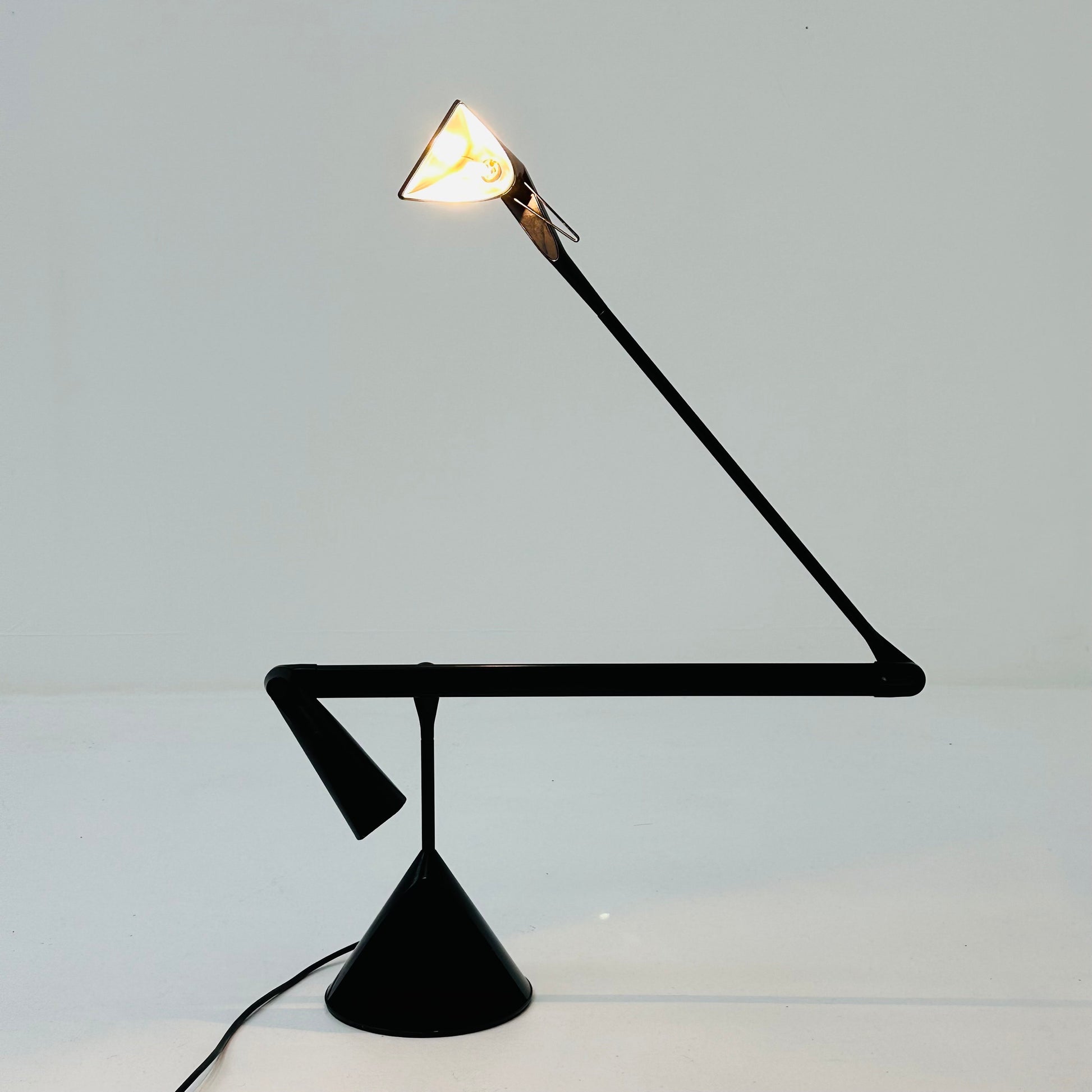 Black Aluminum Zelig Table Lamp by Walter A. Monici for Lumina, 1980s
