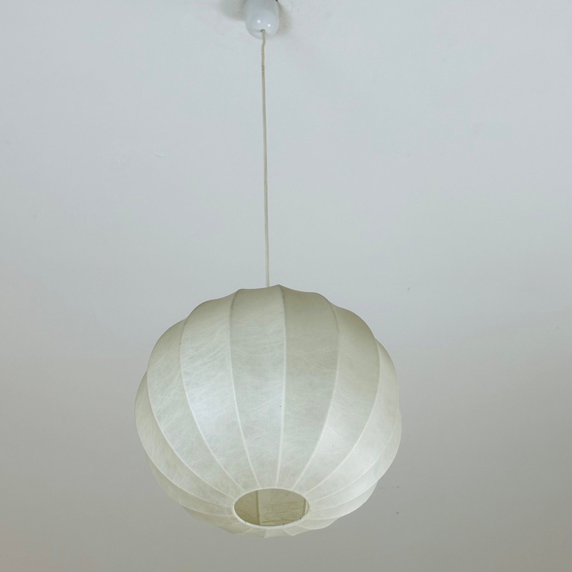 Mid century Cocoon Round Italian pendant light cocoon pendant lamp by Achille Castiglioni , 1960s