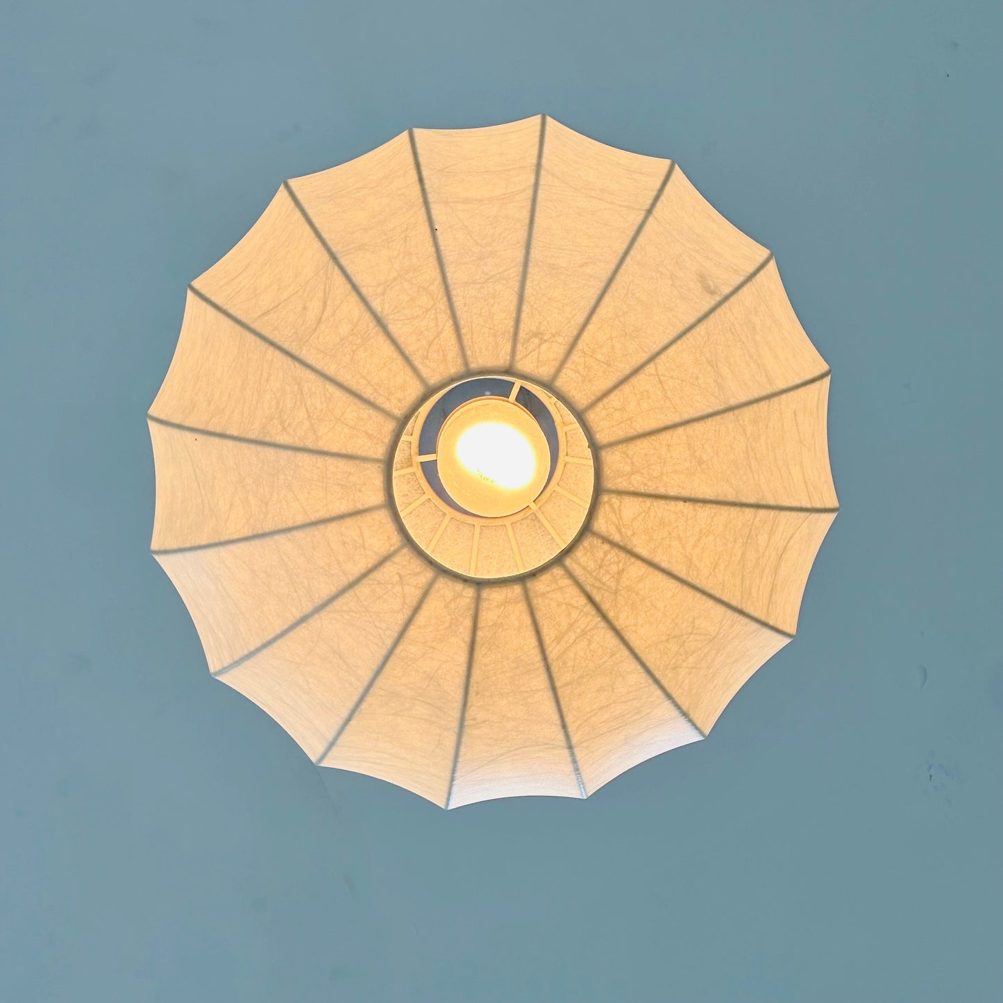 Mid century Cocoon Round Italian pendant light cocoon pendant lamp by Achille Castiglioni , 1960s