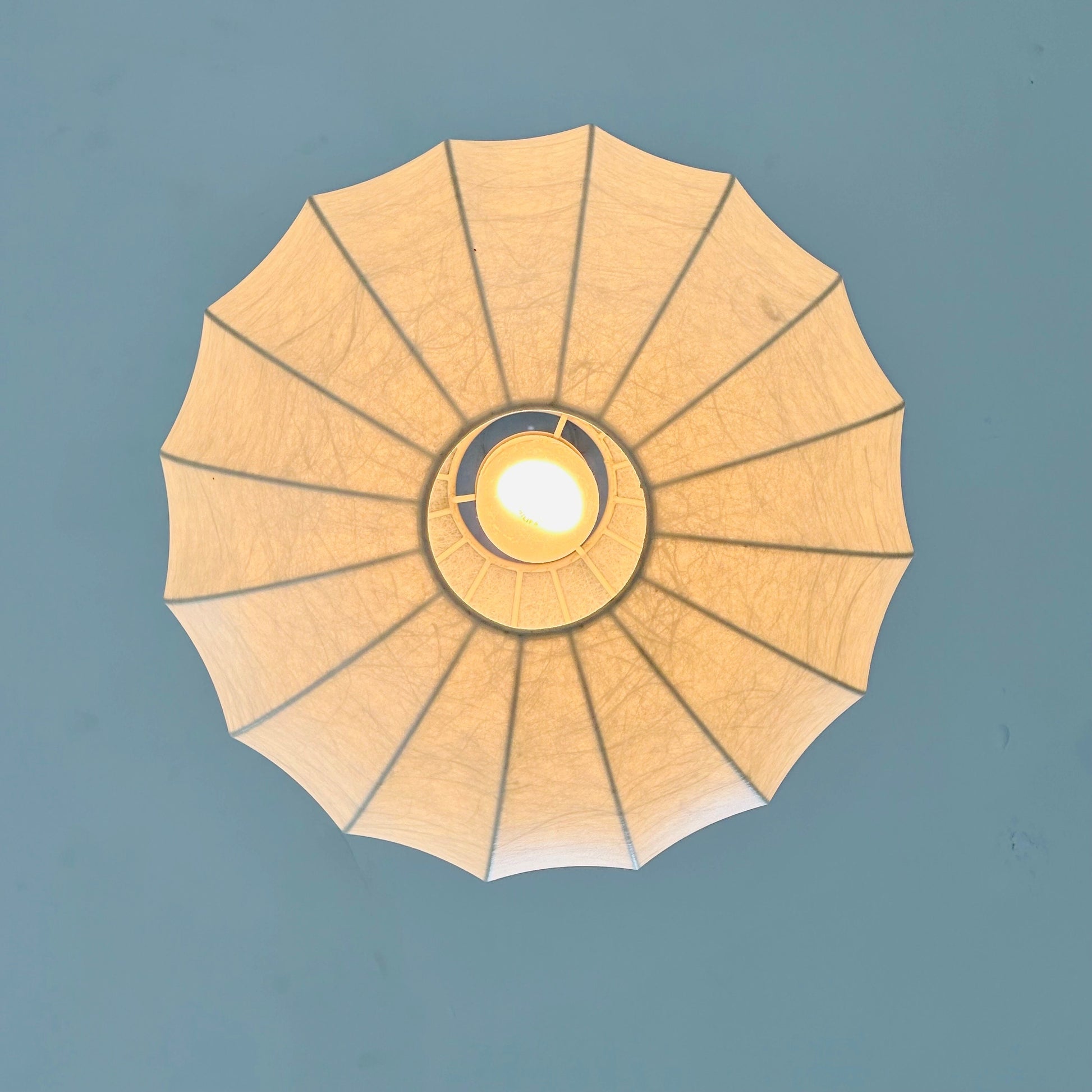 Mid century Cocoon Round Italian pendant light cocoon pendant lamp by Achille Castiglioni , 1960s