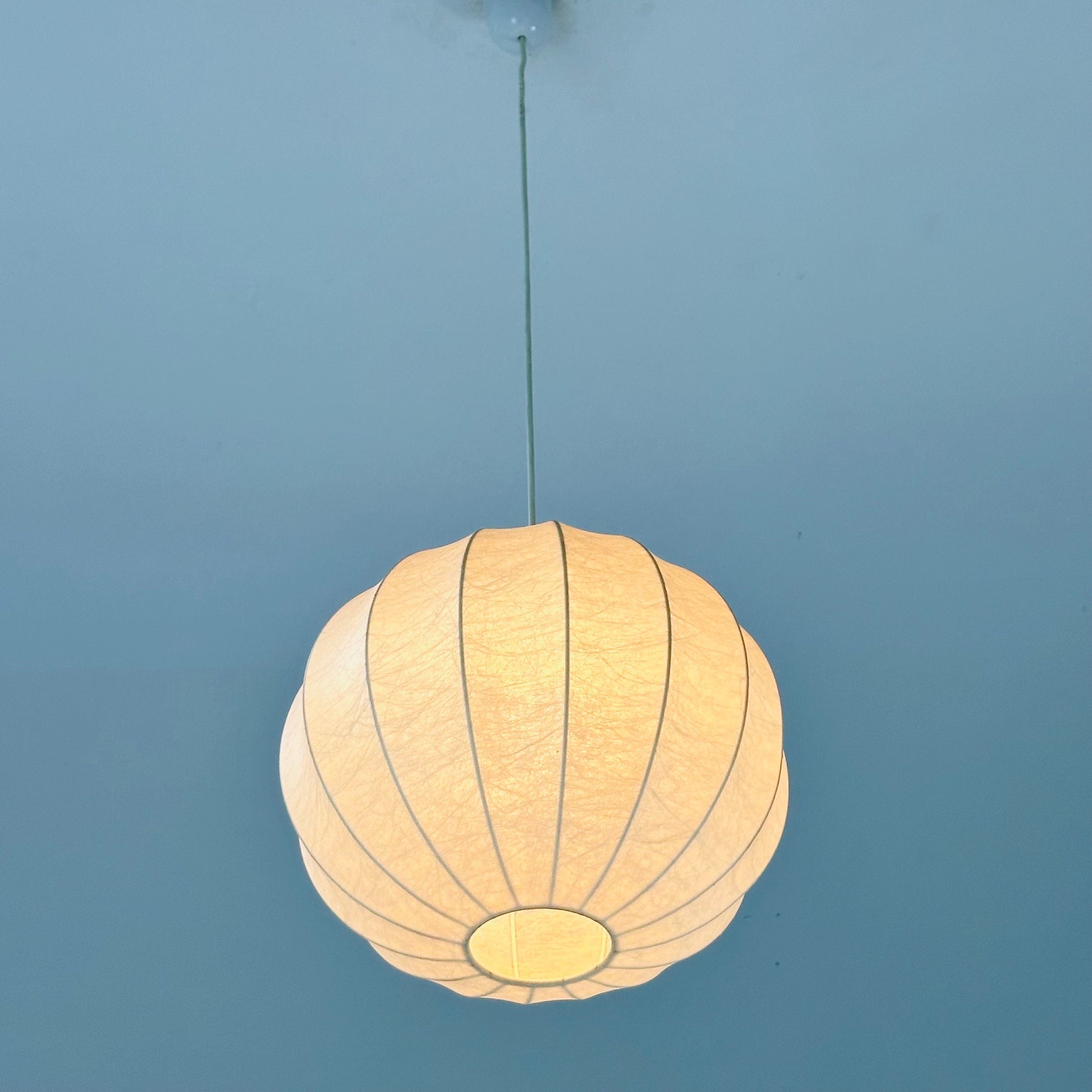 Mid century Cocoon Round Italian pendant light cocoon pendant lamp by Achille Castiglioni , 1960s