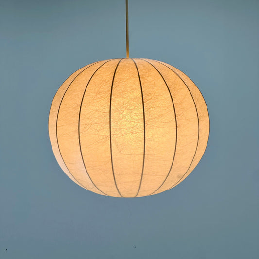 Mid century Cocoon Round Italian pendant light cocoon pendant lamp by Achille Castiglioni , 1960s