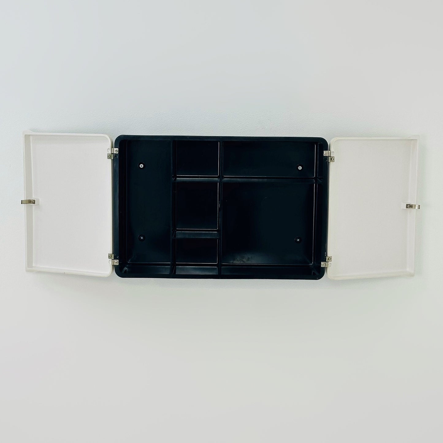 Space age black and white medical cabinet,bathroom cabinet 1970s