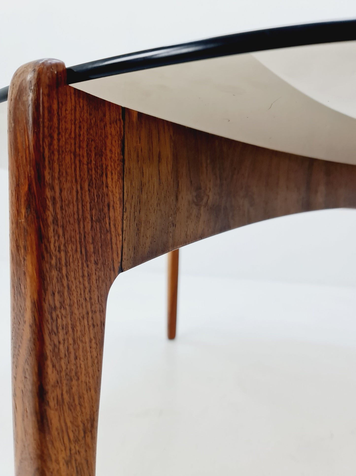 Vintage Rosewood and glass coffee table By Sven Ellekaer for christian Linneberg 1960s