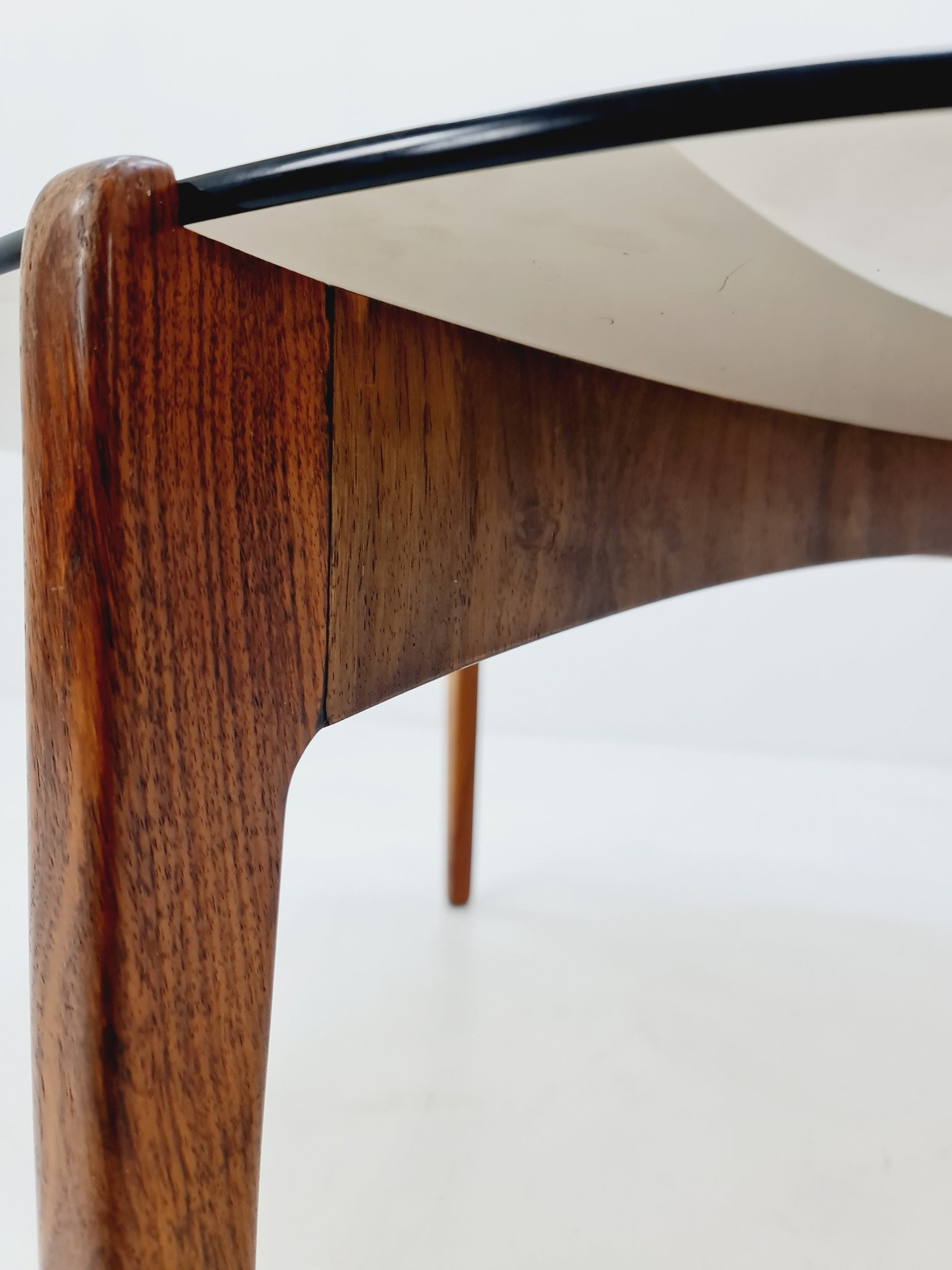 Vintage Rosewood and glass coffee table By Sven Ellekaer for christian Linneberg 1960s