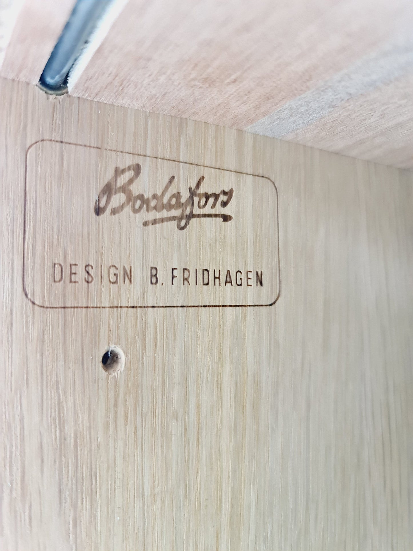 Swedish vintage cabinet with book case and bar oak by Fridhagen for Bodafors, 1960s
