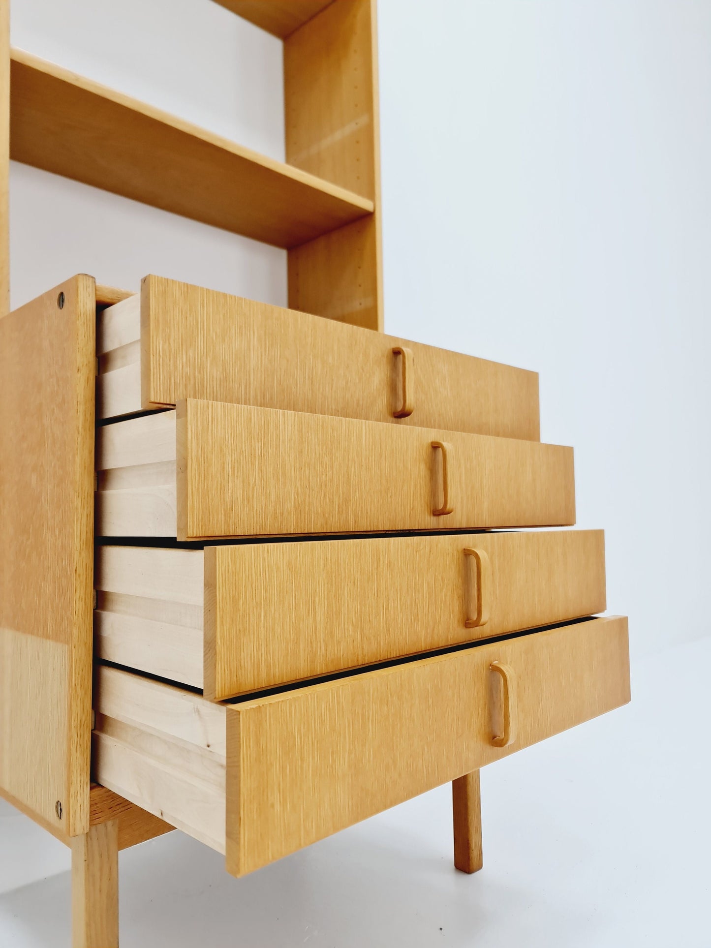 Swedish vintage chest of drawers/ book case oak by Fridhagen for Bodafors, 1960s