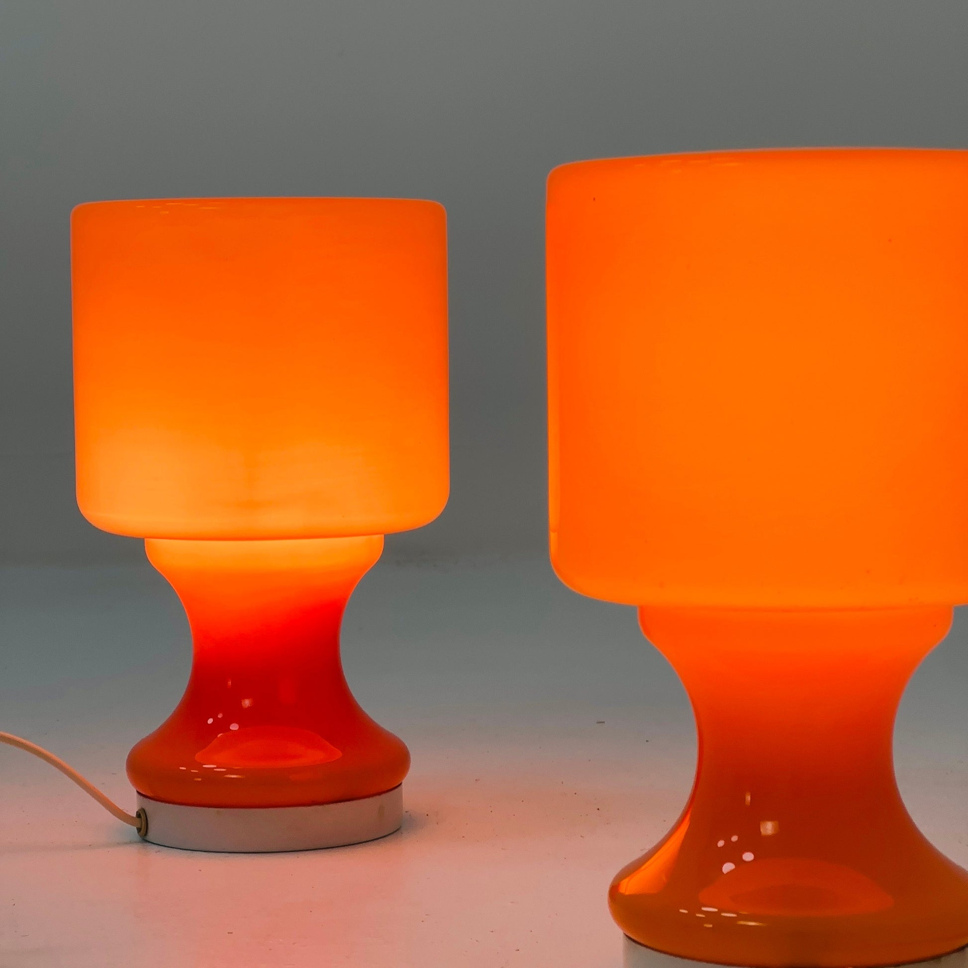 Mid-Century Opaline Glass Table Lamps by Stefan Tabery for OPP Jihlava, 1960s