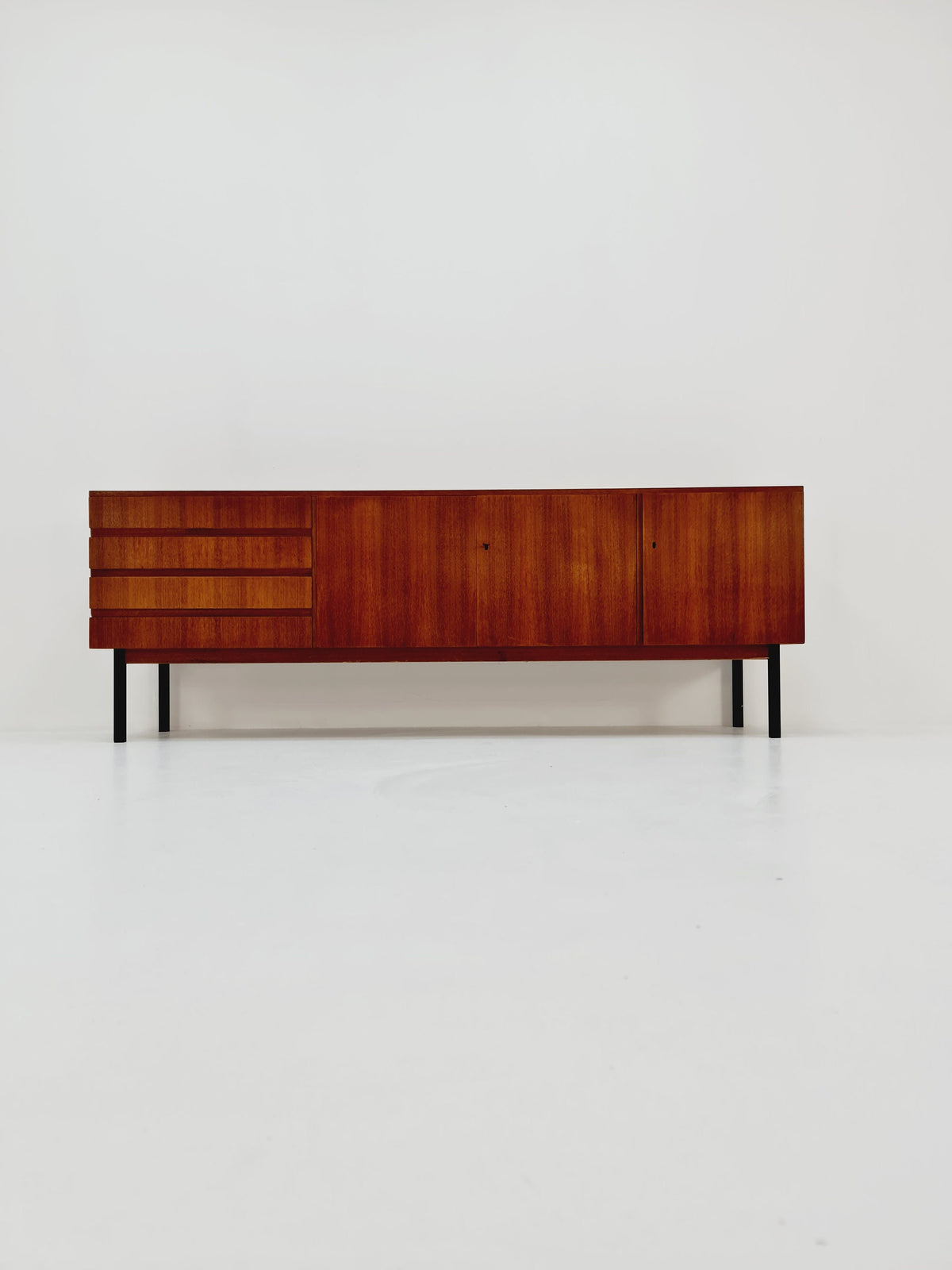 Rare Mid Century Modern Teak German sideboard, 1960s