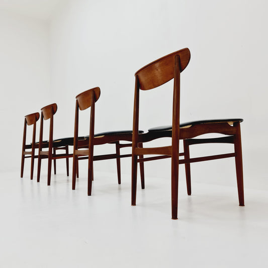 MidCentury Danish Teak Dining Chairs By E.W Bach For Skovby , 1960s, set of 4