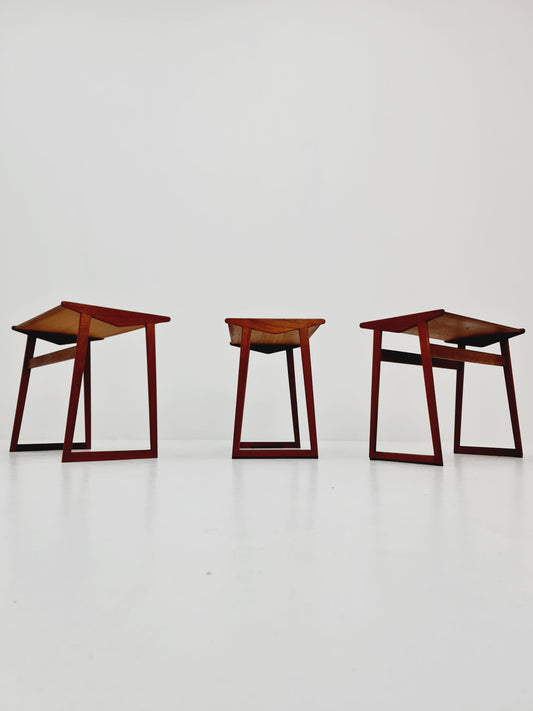 Rare Midcentury danish teak nesting tables/ side tables , 1960s