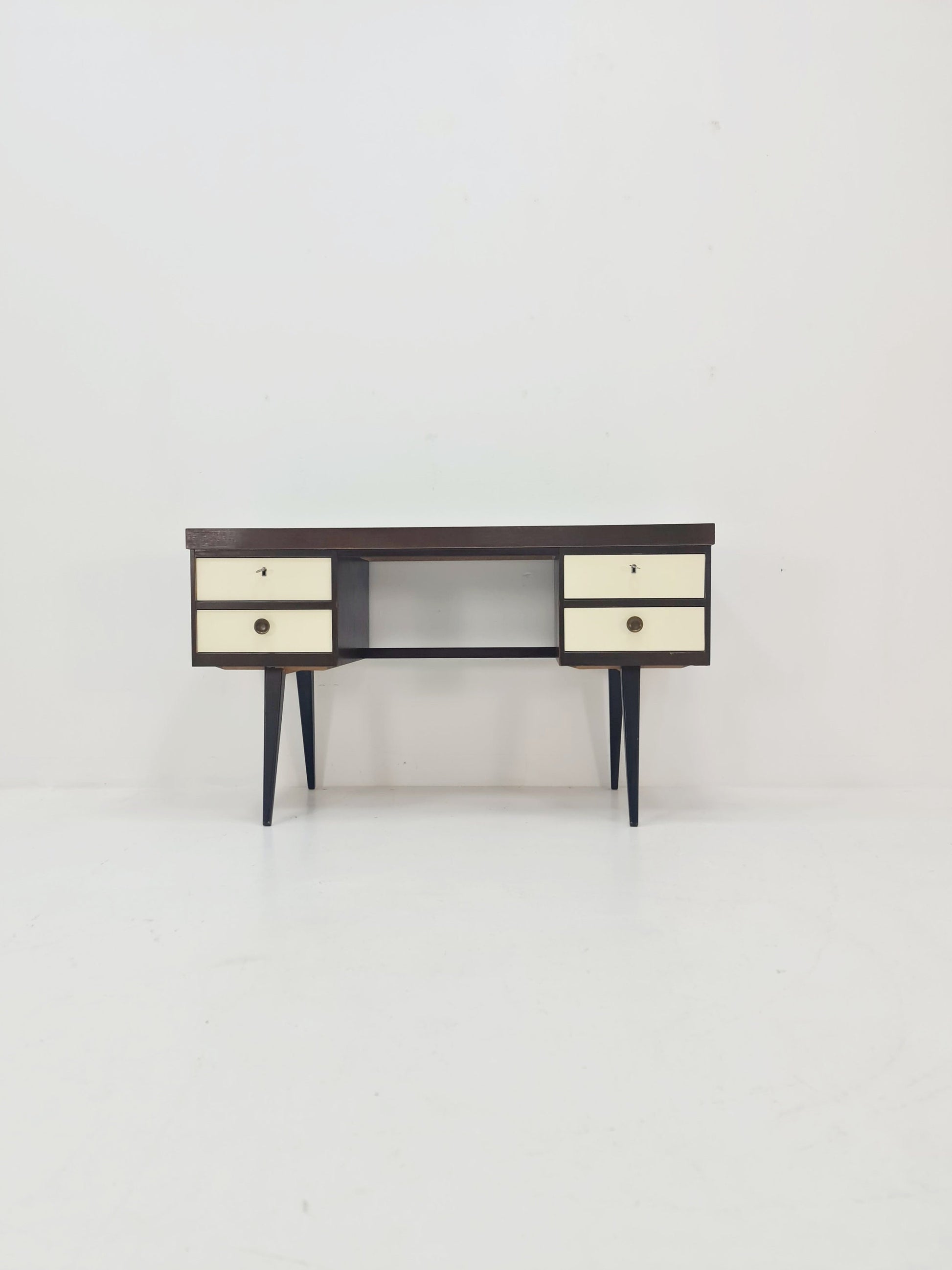Mid century German Desk in Ash Wood and Formica by Horn Lippe for Ekawerk , 1950s
