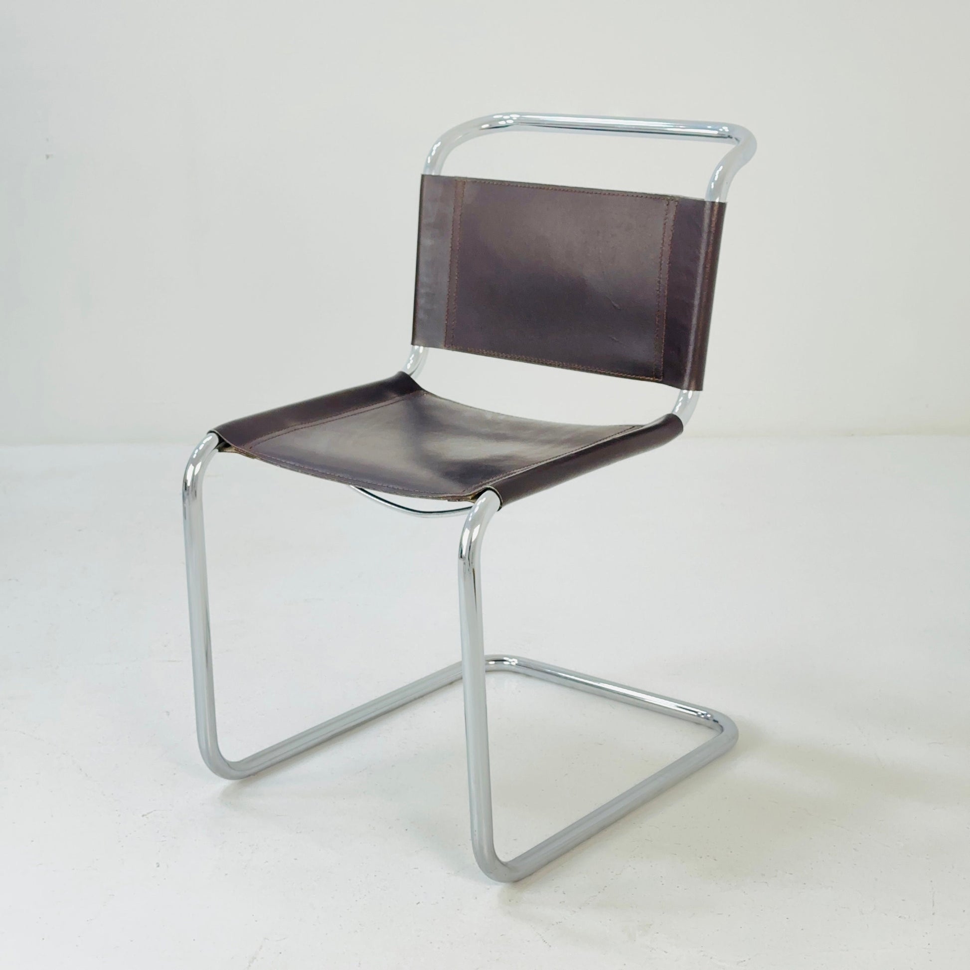 Mid-Century Vintage S33 brown chair from Mart Stam by Fasem Italy 1980er