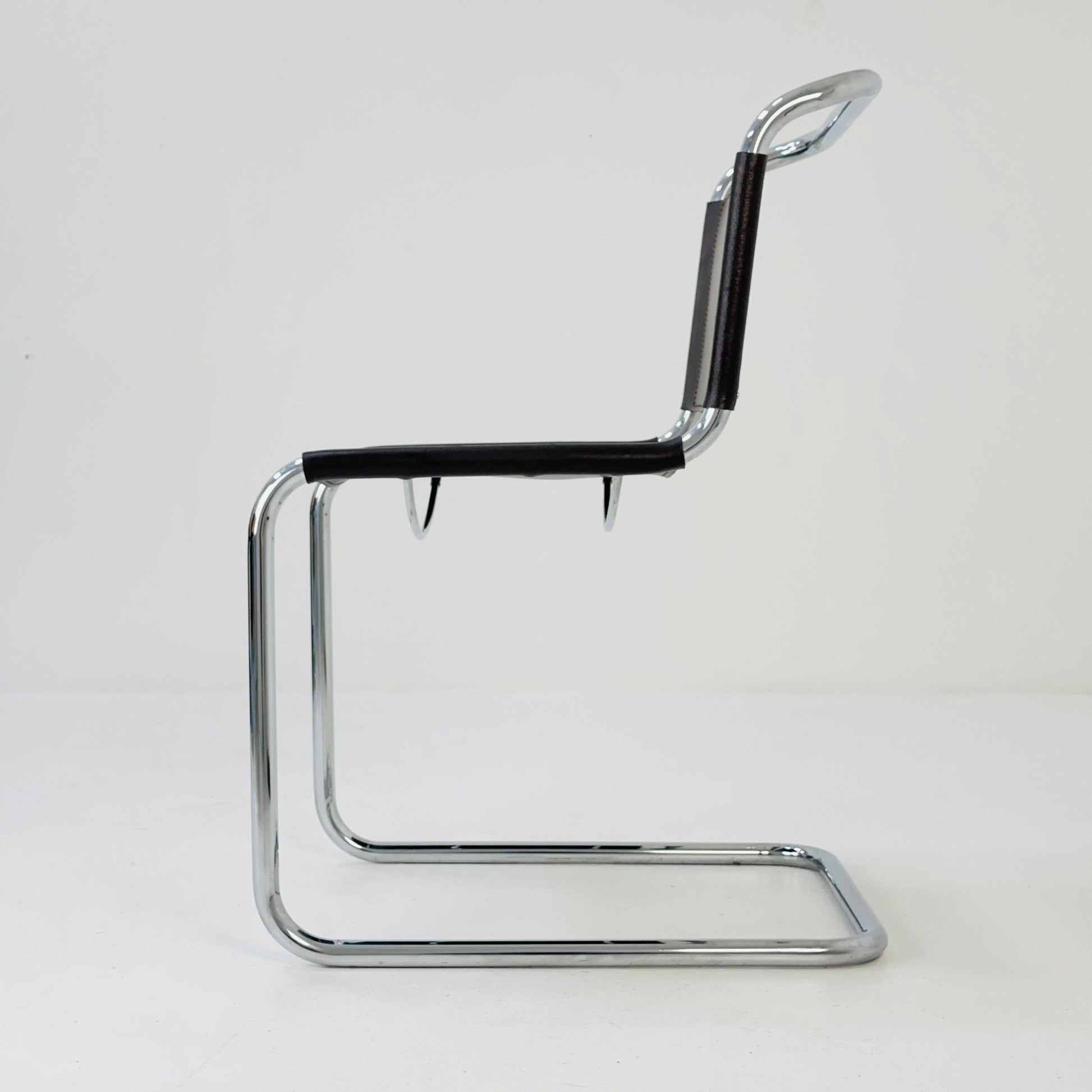 Mid-Century Vintage S33 brown chair from Mart Stam by Fasem Italy 1980er