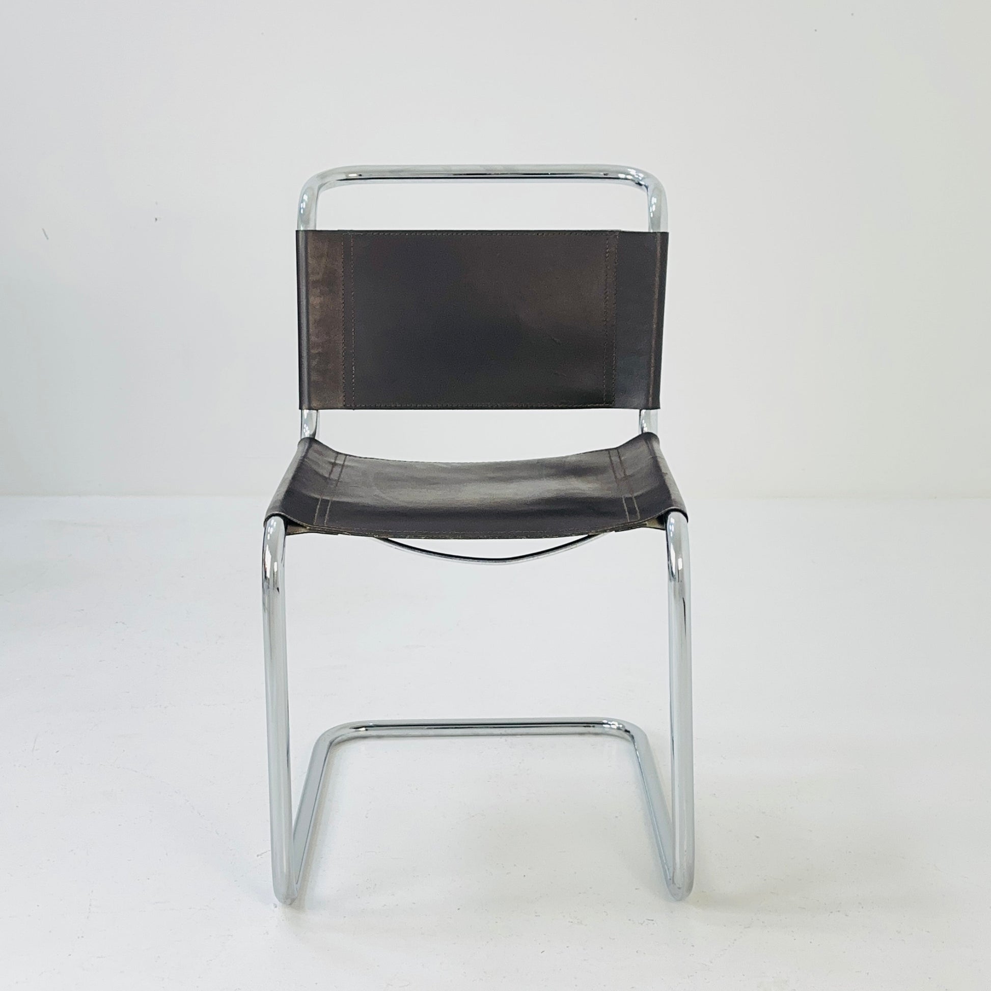 Mid-Century Vintage S33 brown chair from Mart Stam by Fasem Italy 1980er