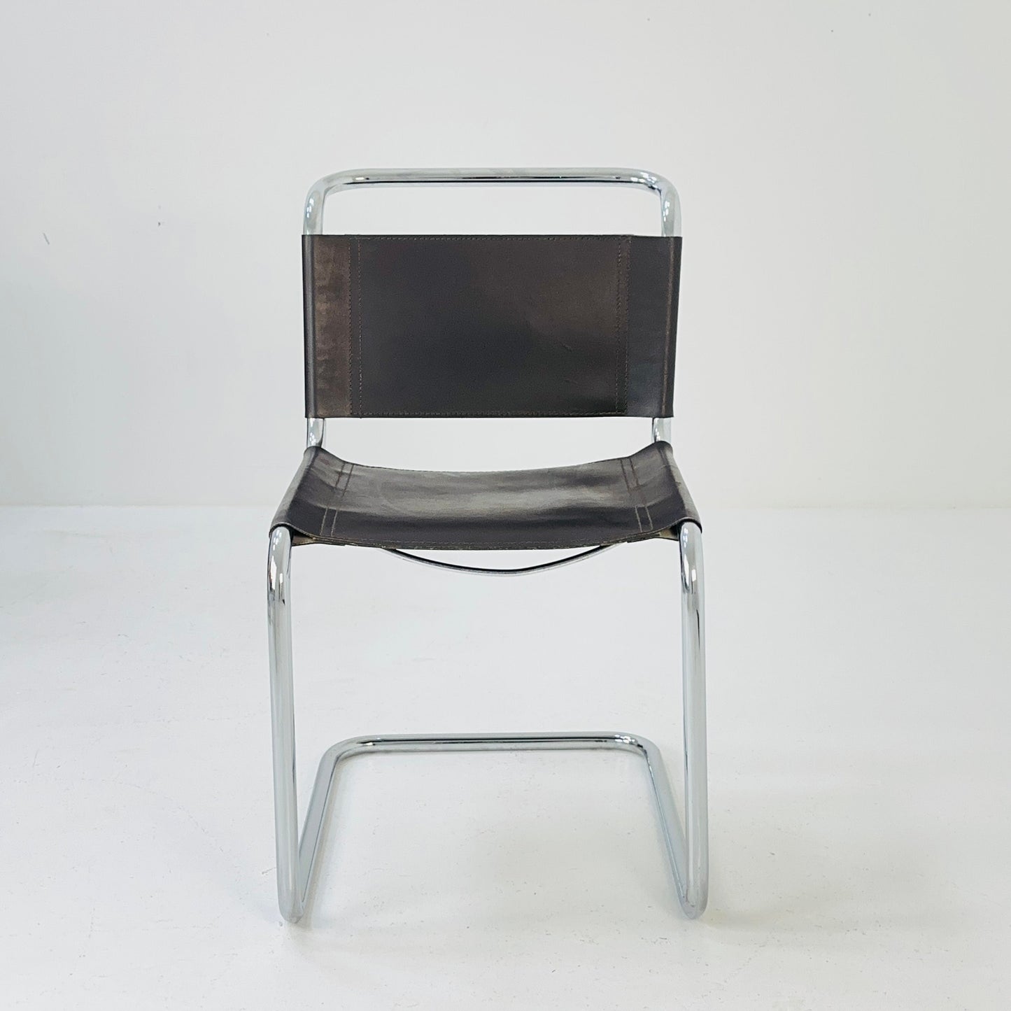 Mid-Century Vintage S33 brown chair from Mart Stam by Fasem Italy 1980er