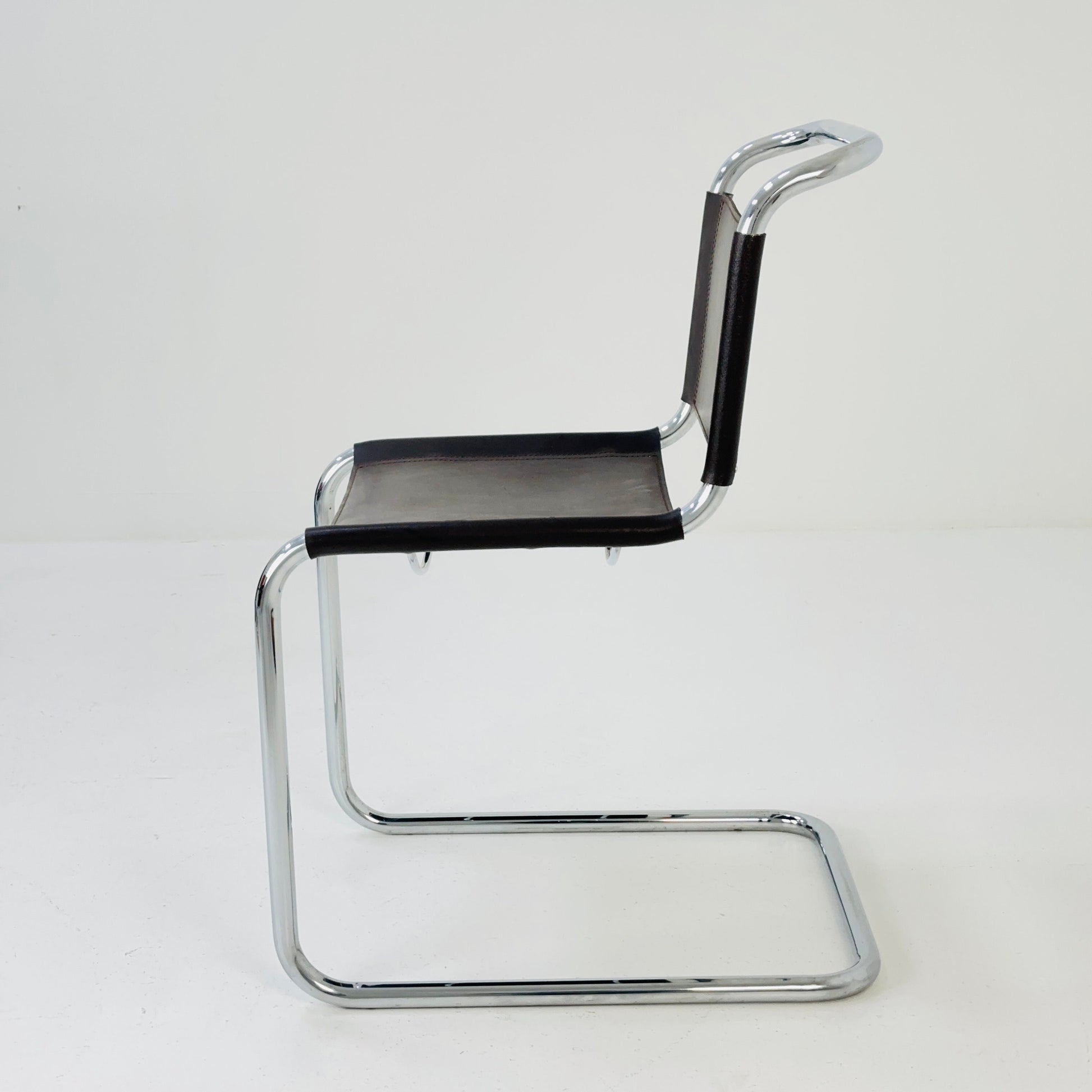 Mid-Century Vintage S33 brown chair from Mart Stam by Fasem Italy 1980er