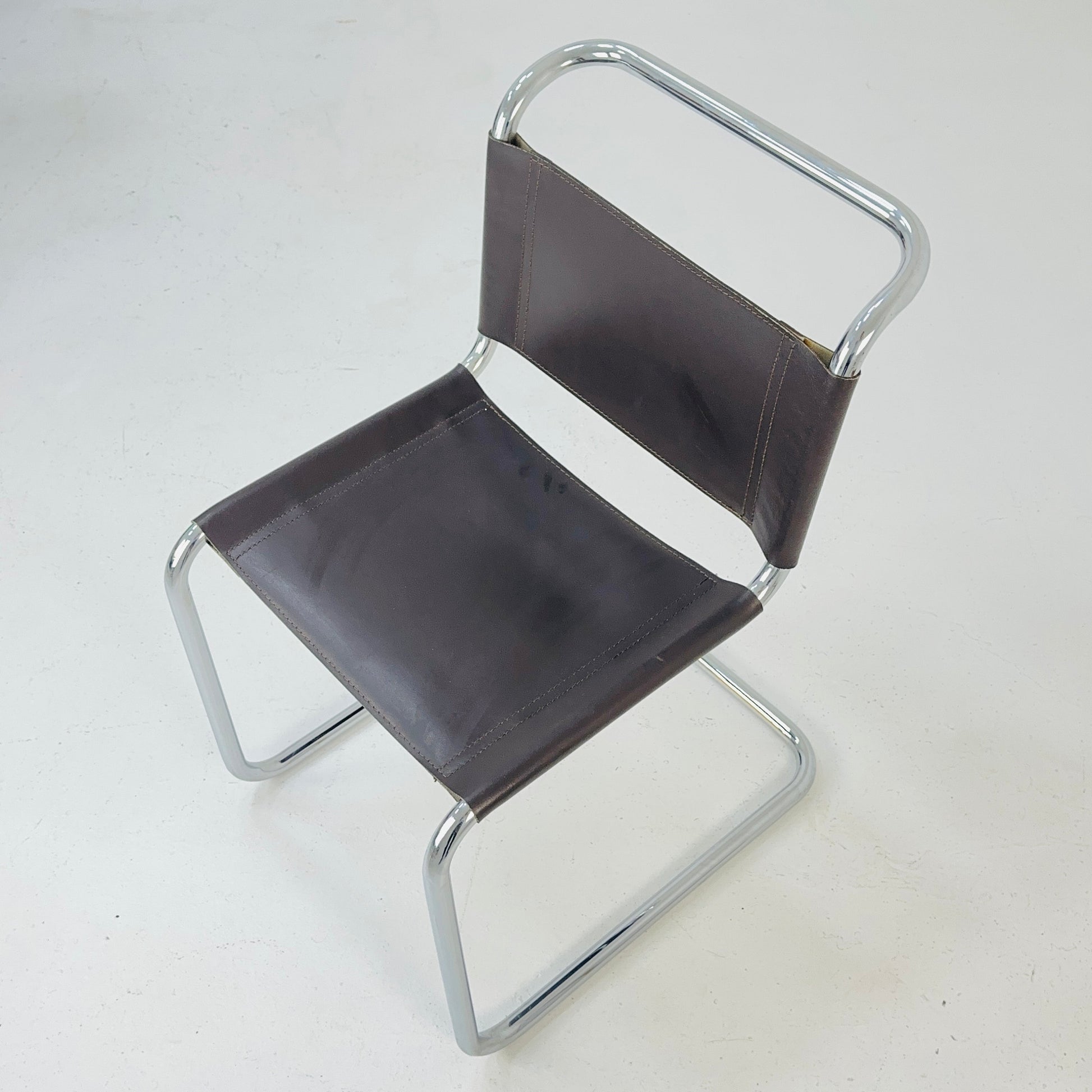 Mid-Century Vintage S33 brown chair from Mart Stam by Fasem Italy 1980er