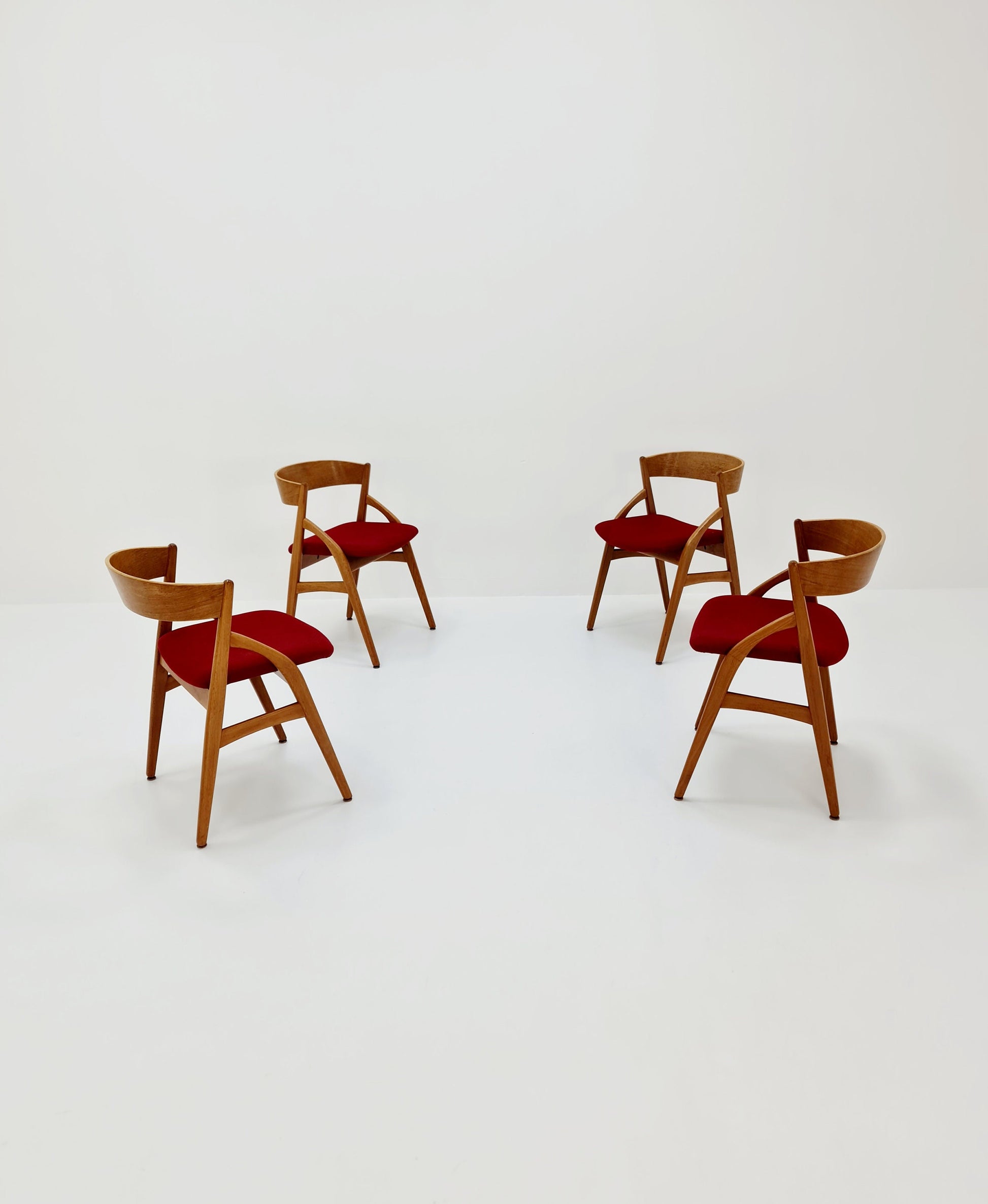 Vintage Danish teak dining charis by johannes Andersen Modell 16 for Uldum Mobelfabrik , 1960s, set of 4
