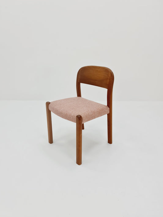 Vintage Danish solid teak dining chair by EMC Möbler, 1960s