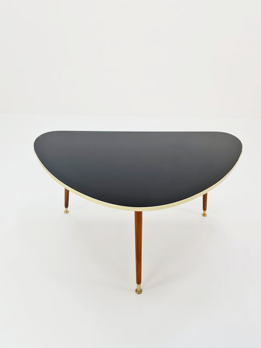 German Mid-Century Tripod Glass & Brass Coffee Table By Else model Nr 3133 1950s