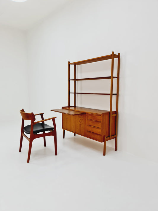Danish freestanding vintage bookshelf system/ book case teak by Bengt Ruda, 1960s