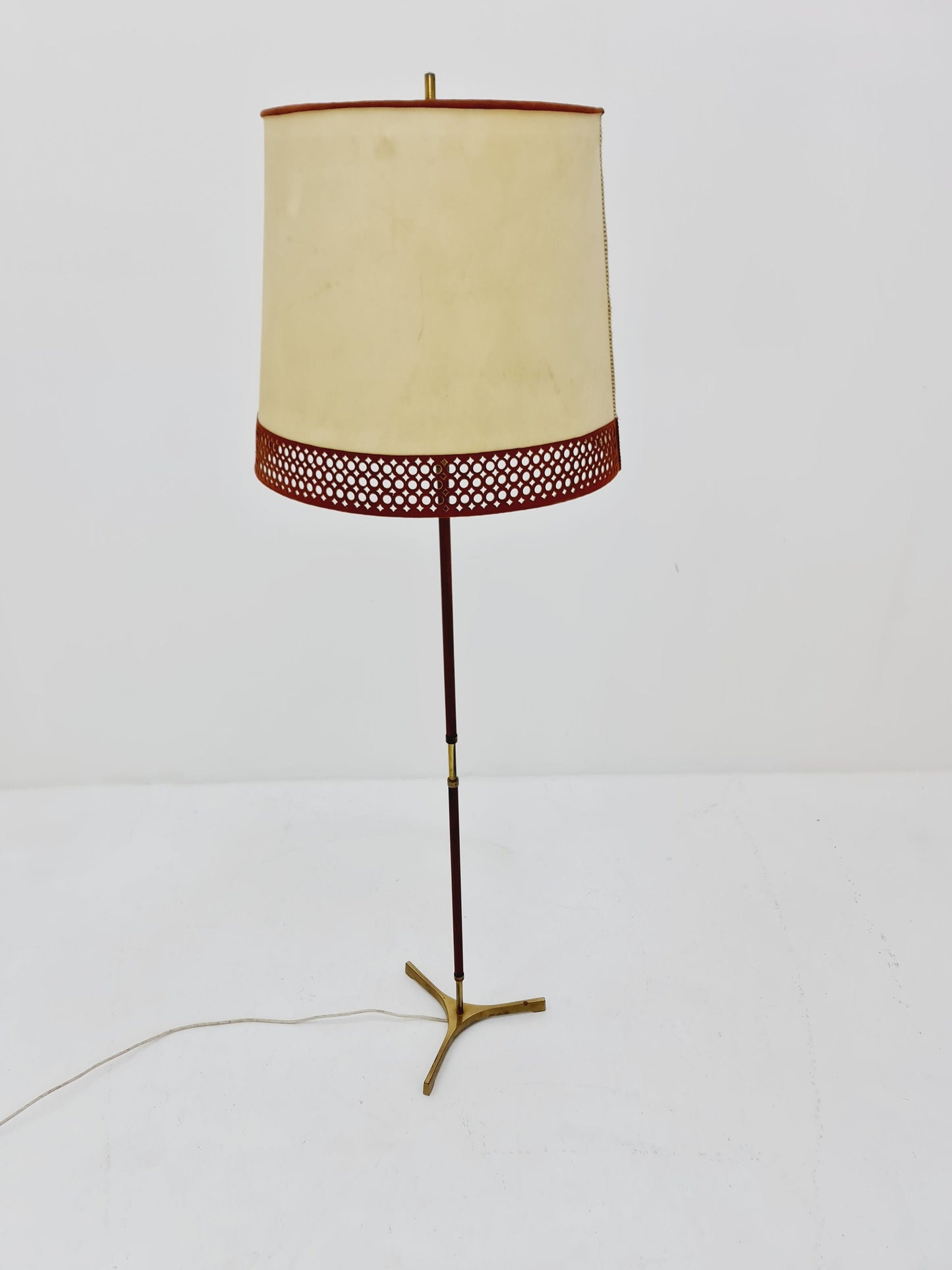 Rare Tripod Mid century German floor lamp Brass 1960s