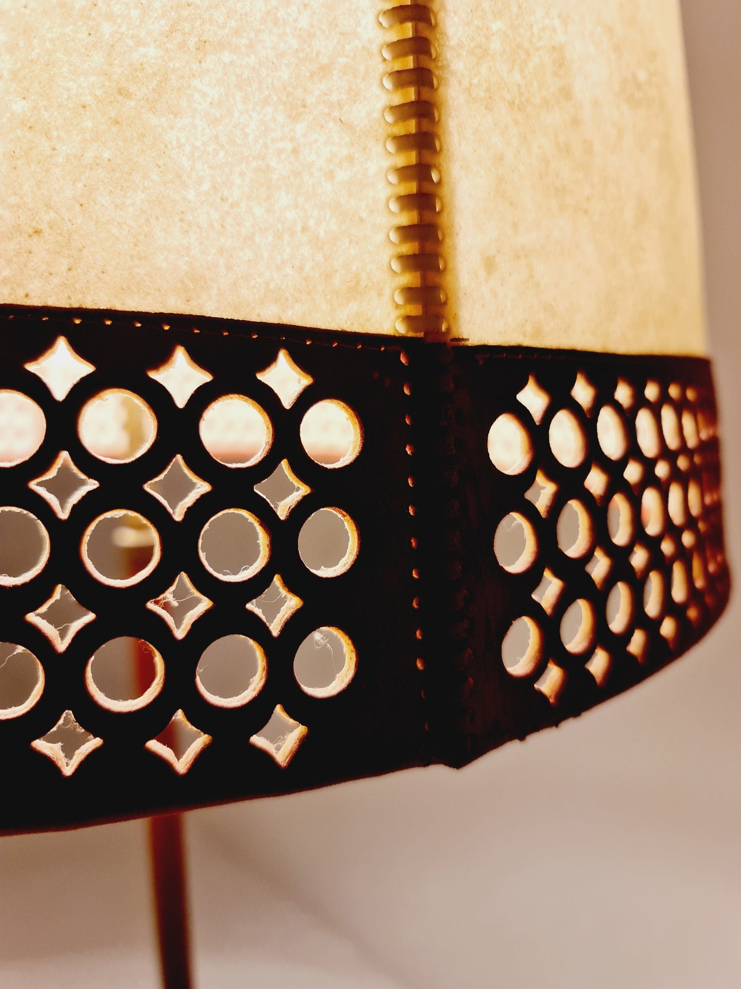 Rare Tripod Mid century German floor lamp Brass 1960s
