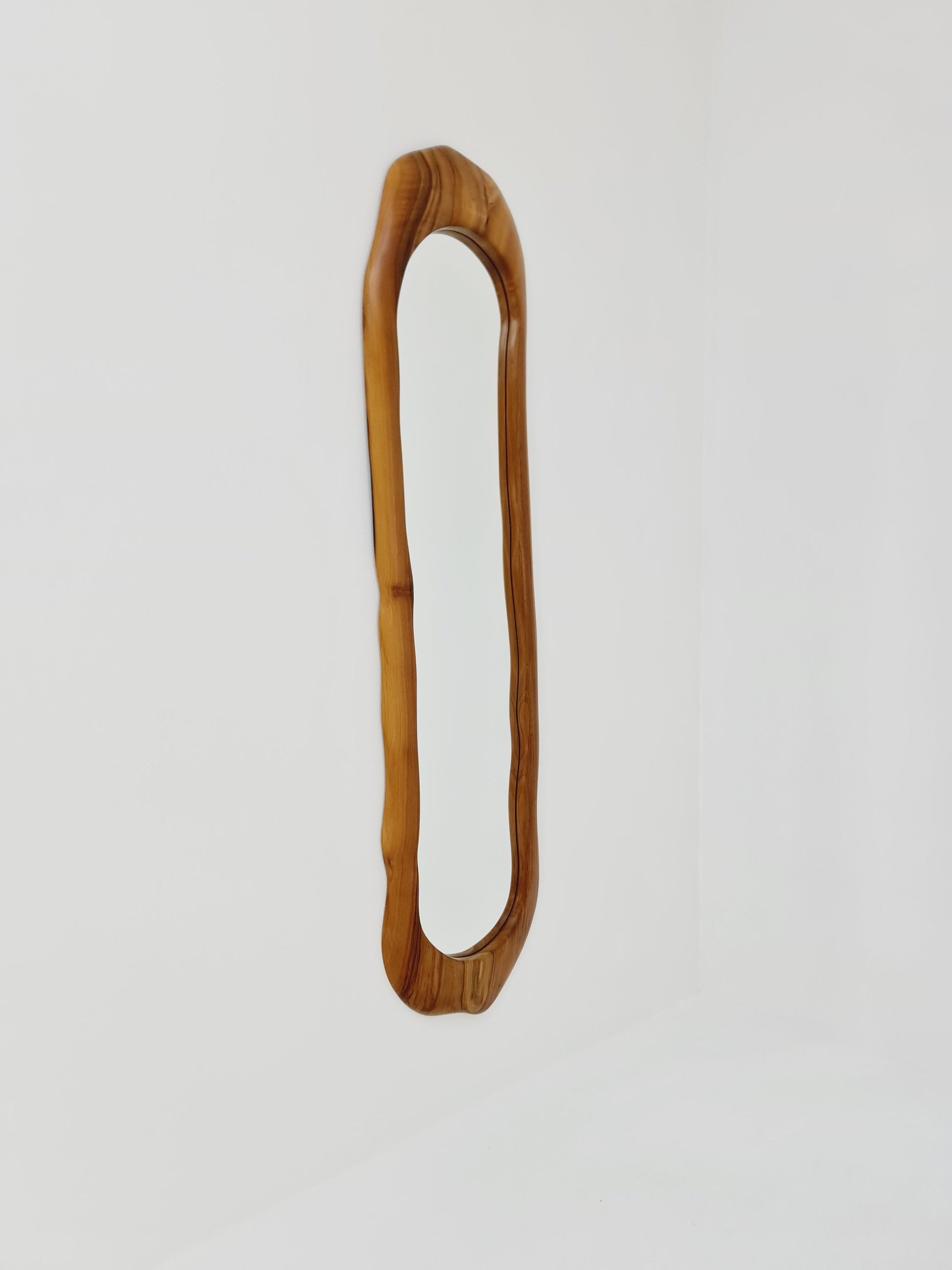 Rare Mid century Vintage Walnut wall mirror, 1970s