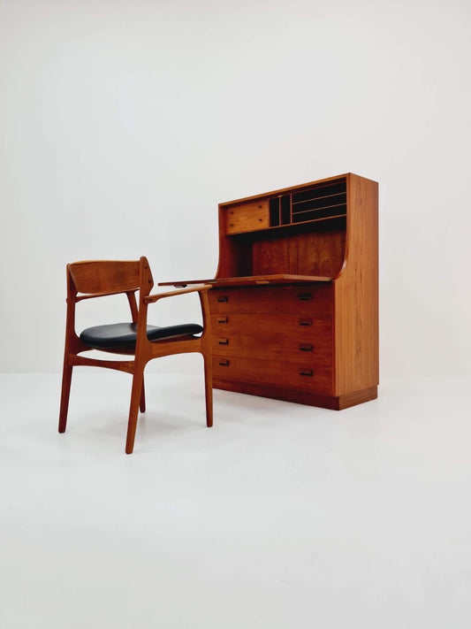 Mid century Scandinavian Secretary with drawers in teak by Borge Mogensen, Denmark, 1960s