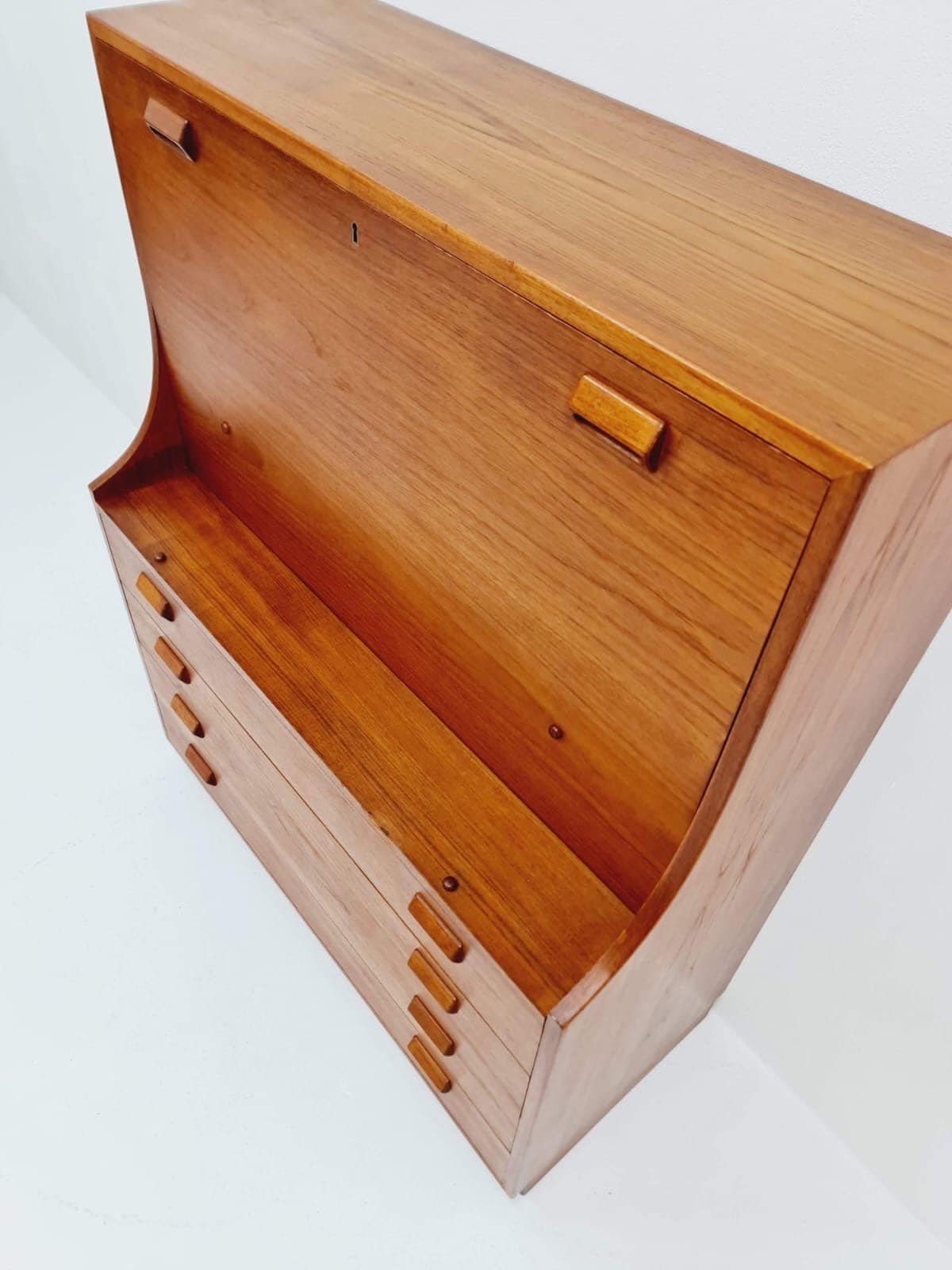 Mid century Scandinavian Secretary with drawers in teak by Borge Mogensen, Denmark, 1960s