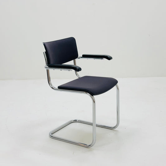 Mid century Thonet S 43 F cantilever Grey desk chair 1980s