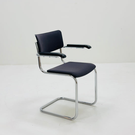 Mid century Thonet S 43 F cantilever Grey desk chair 1980s