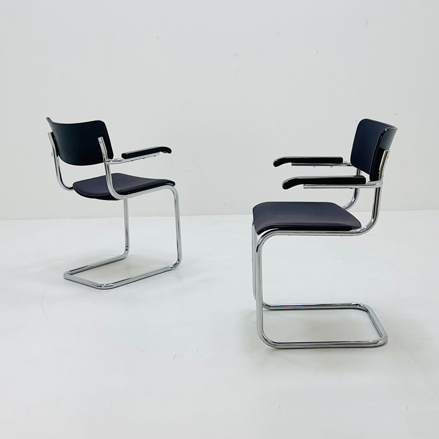 Mid century Bauhaus design armchair designed by mart stam for Thonet 1980s Germany
