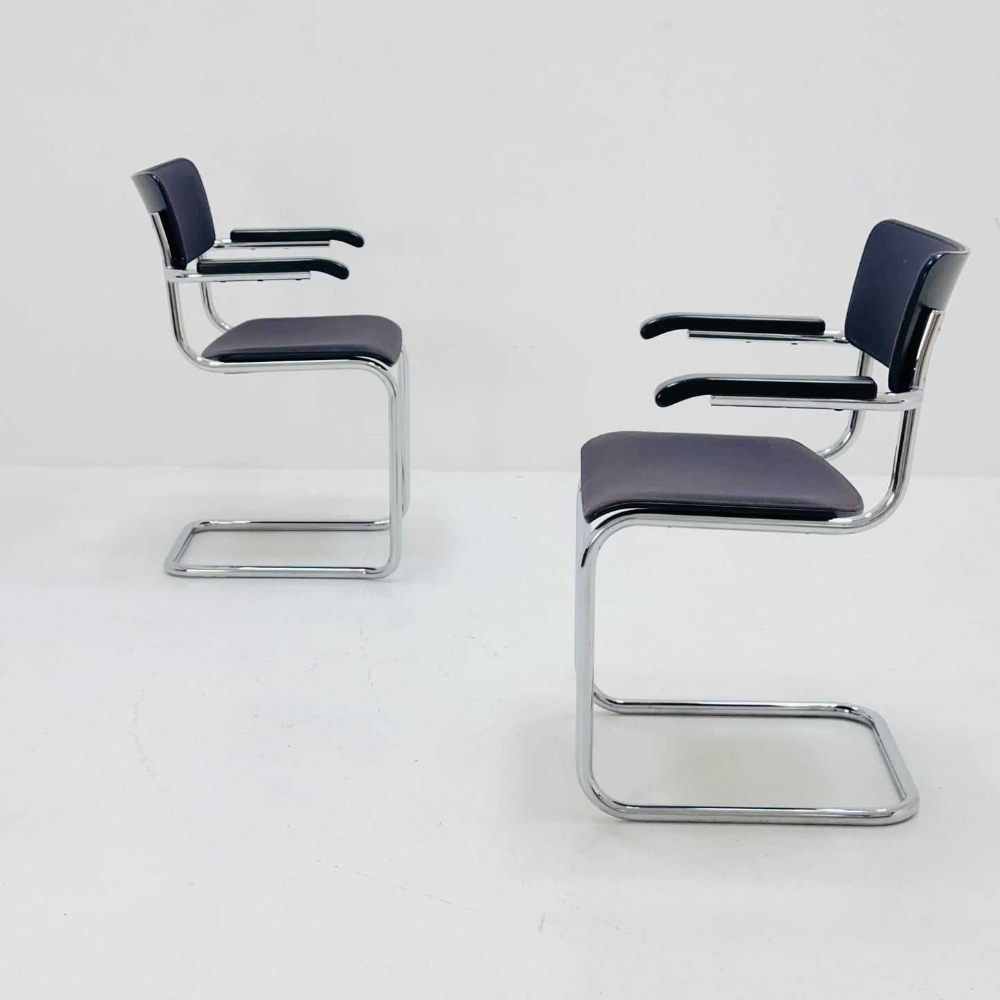 Mid century Bauhaus design armchair designed by mart stam for Thonet 1980s Germany