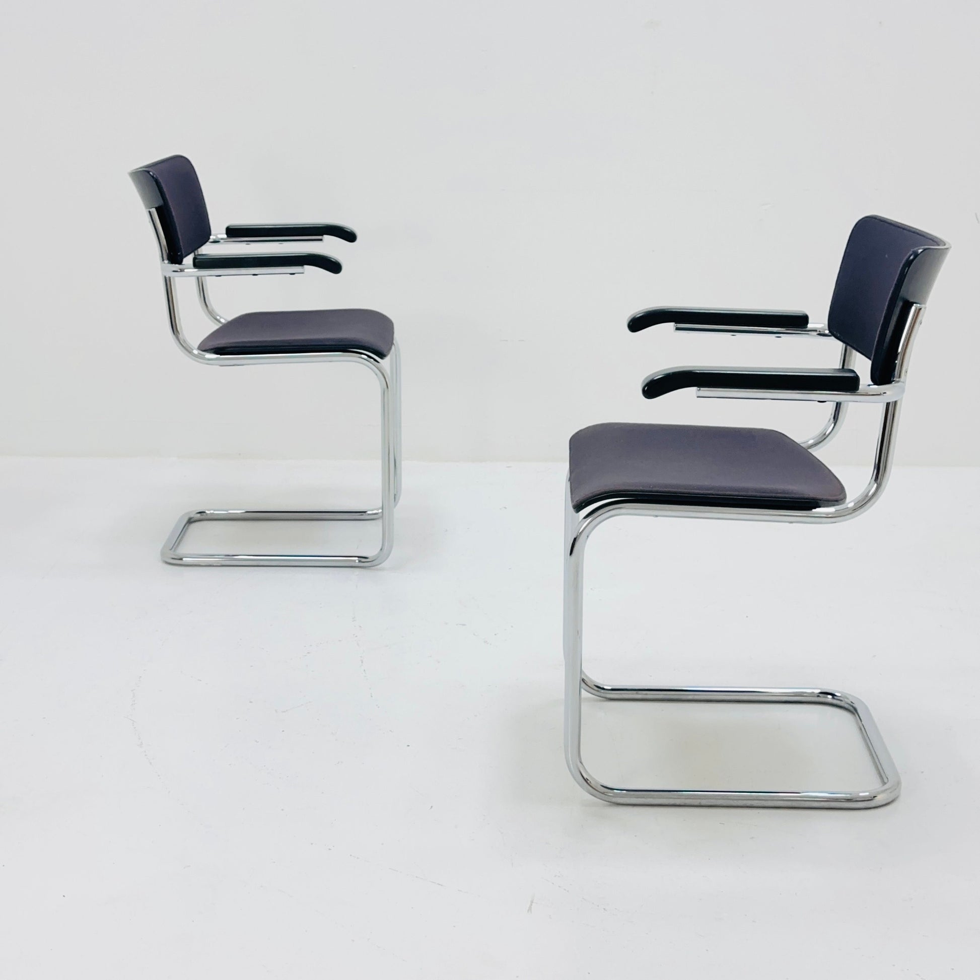 Mid century Bauhaus design armchair designed by mart stam for Thonet 1980s Germany