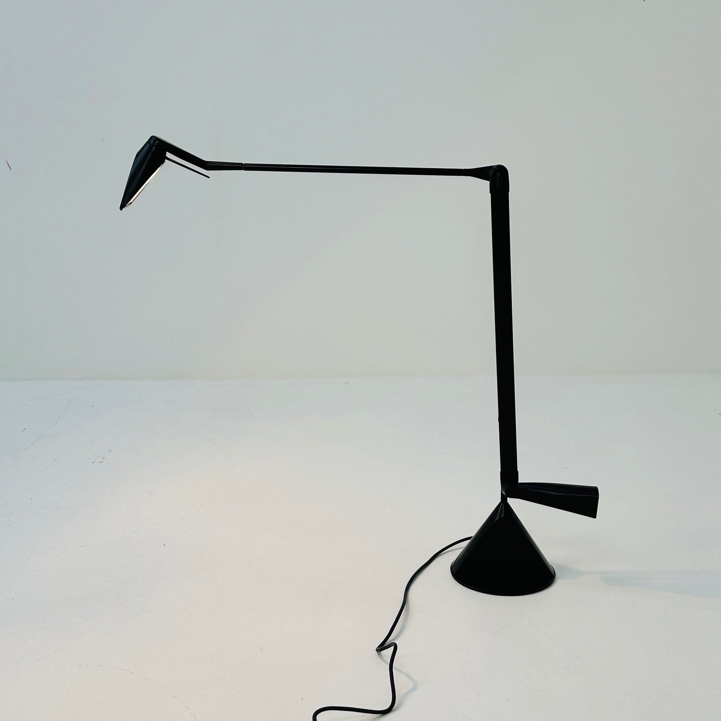 Black Aluminum Zelig Table Lamp by Walter A. Monici for Lumina, 1980s