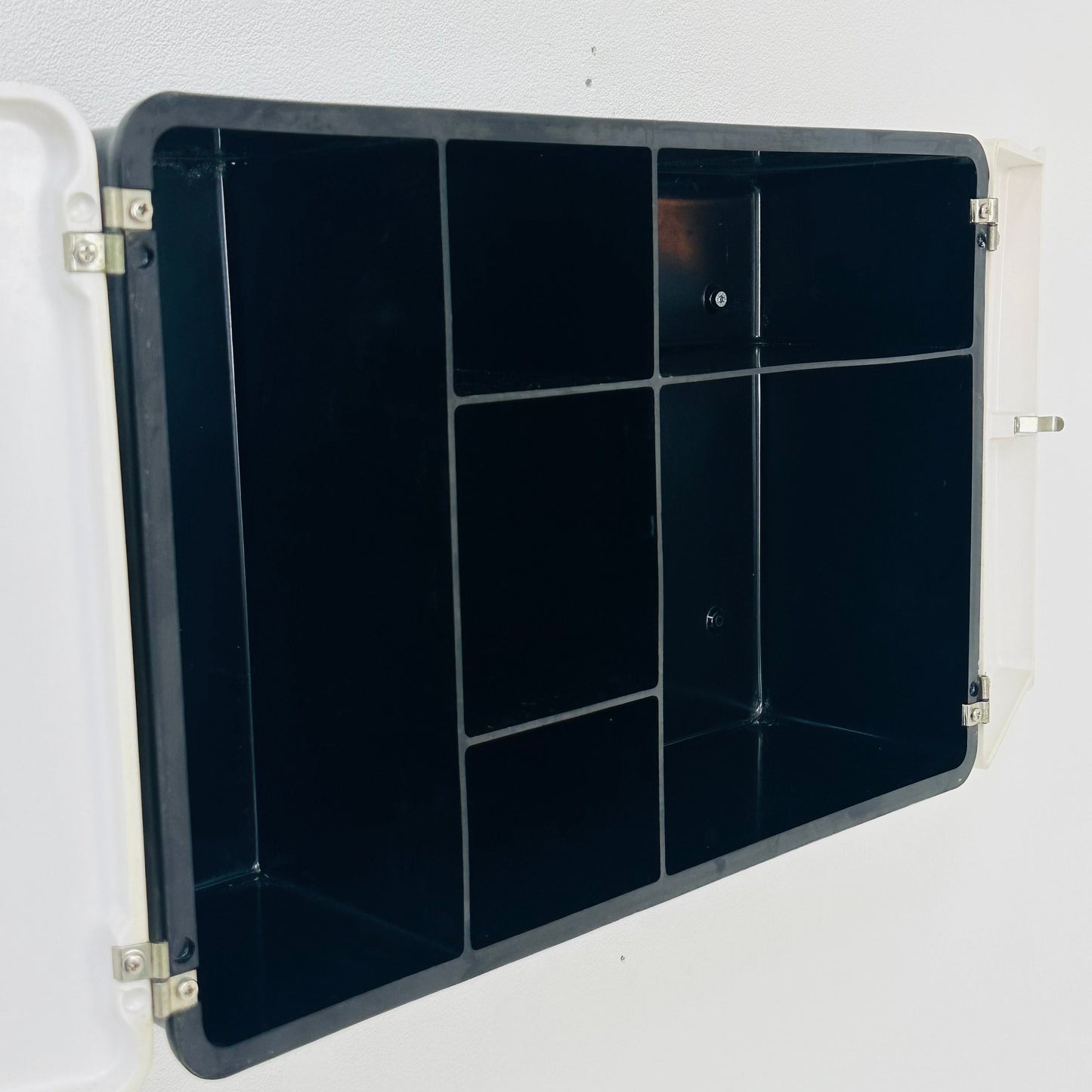 Space age black and white medical cabinet,bathroom cabinet 1970s