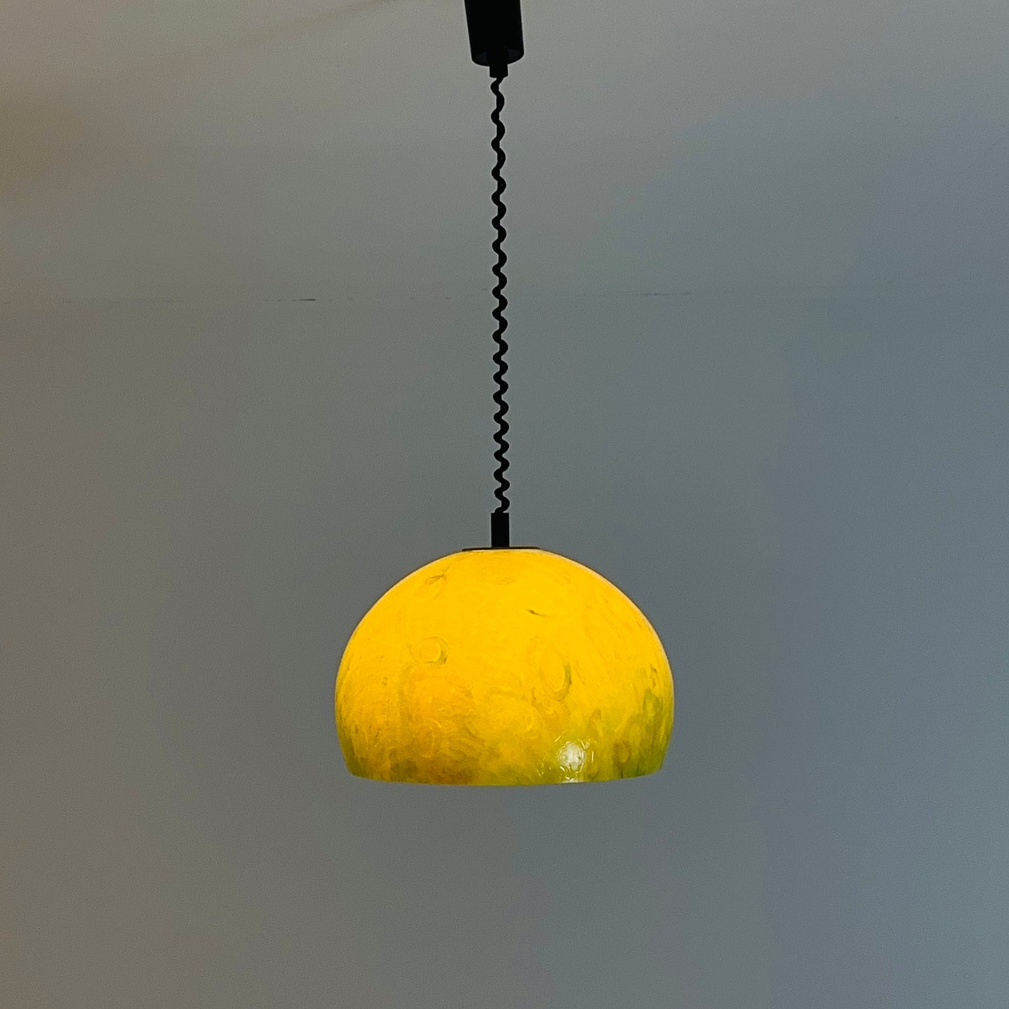 space age pendant lamp by Harvey Guzzini for Meblo Italy 1980s