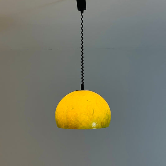 space age pendant lamp by Harvey Guzzini for Meblo Italy 1980s