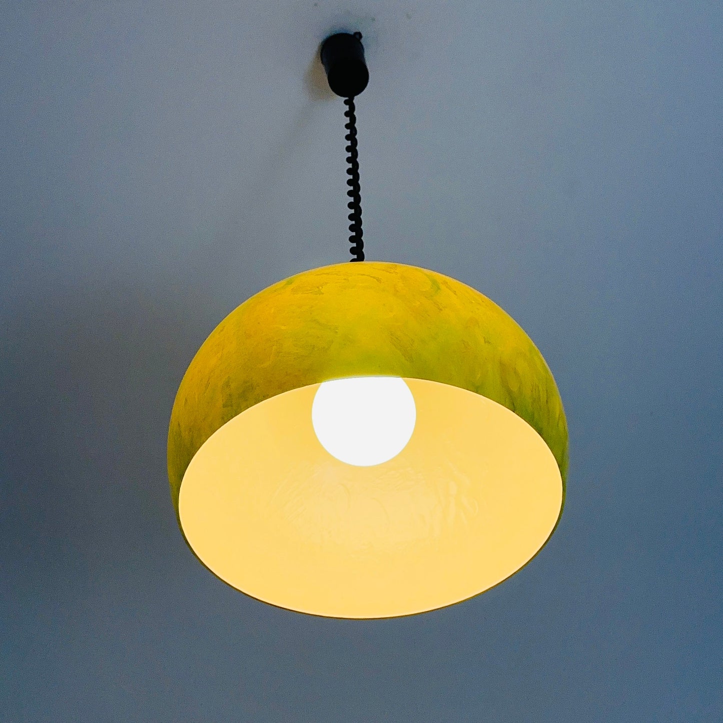 space age pendant lamp by Harvey Guzzini for Meblo Italy 1980s