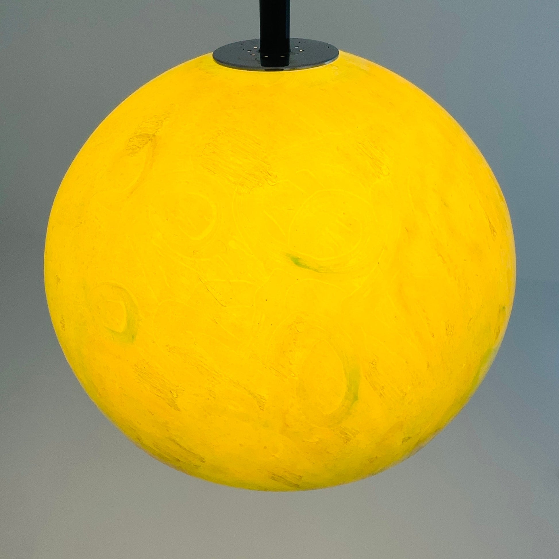 space age pendant lamp by Harvey Guzzini for Meblo Italy 1980s
