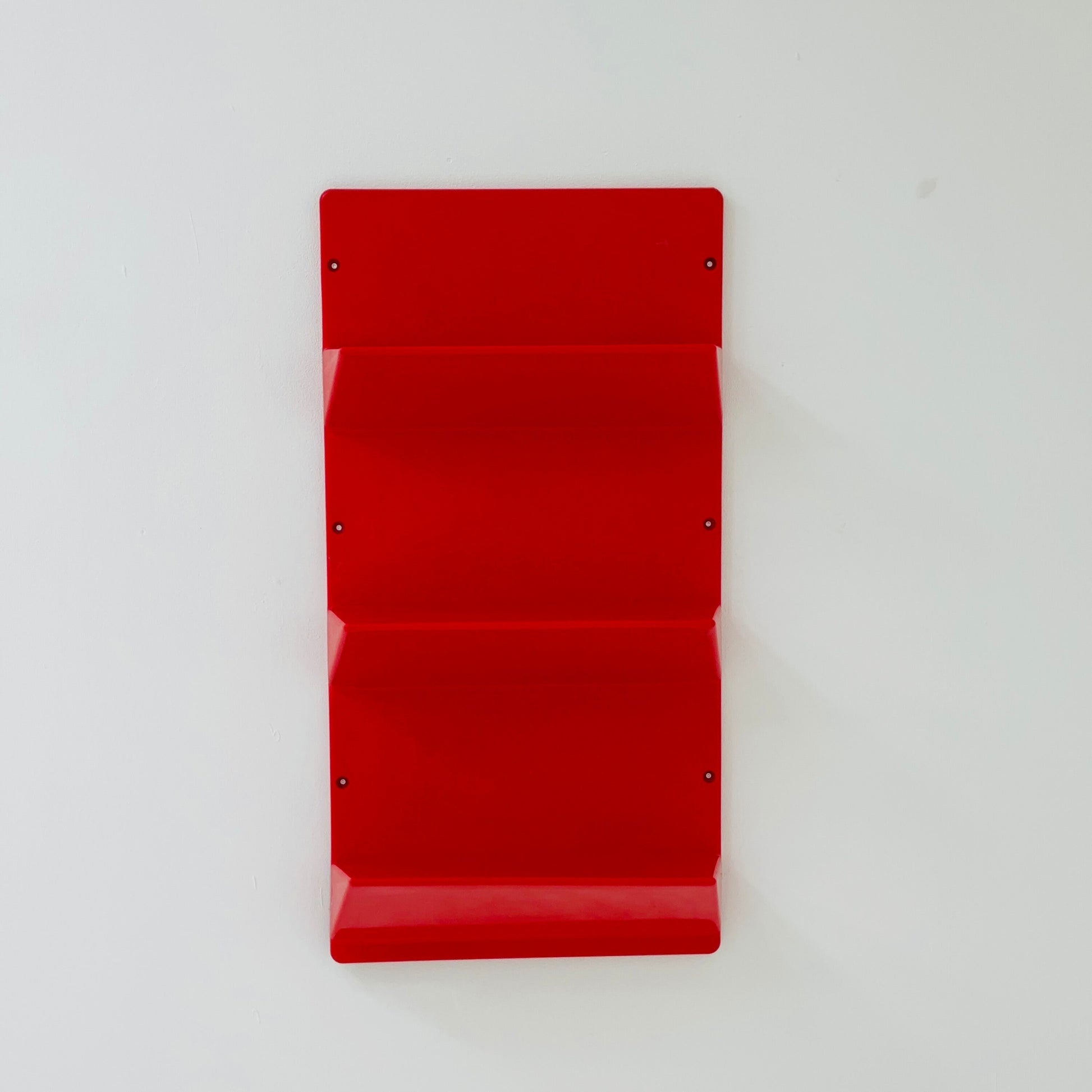 Space age Ikea red ‘Kämpe’ wall shelf 1970s